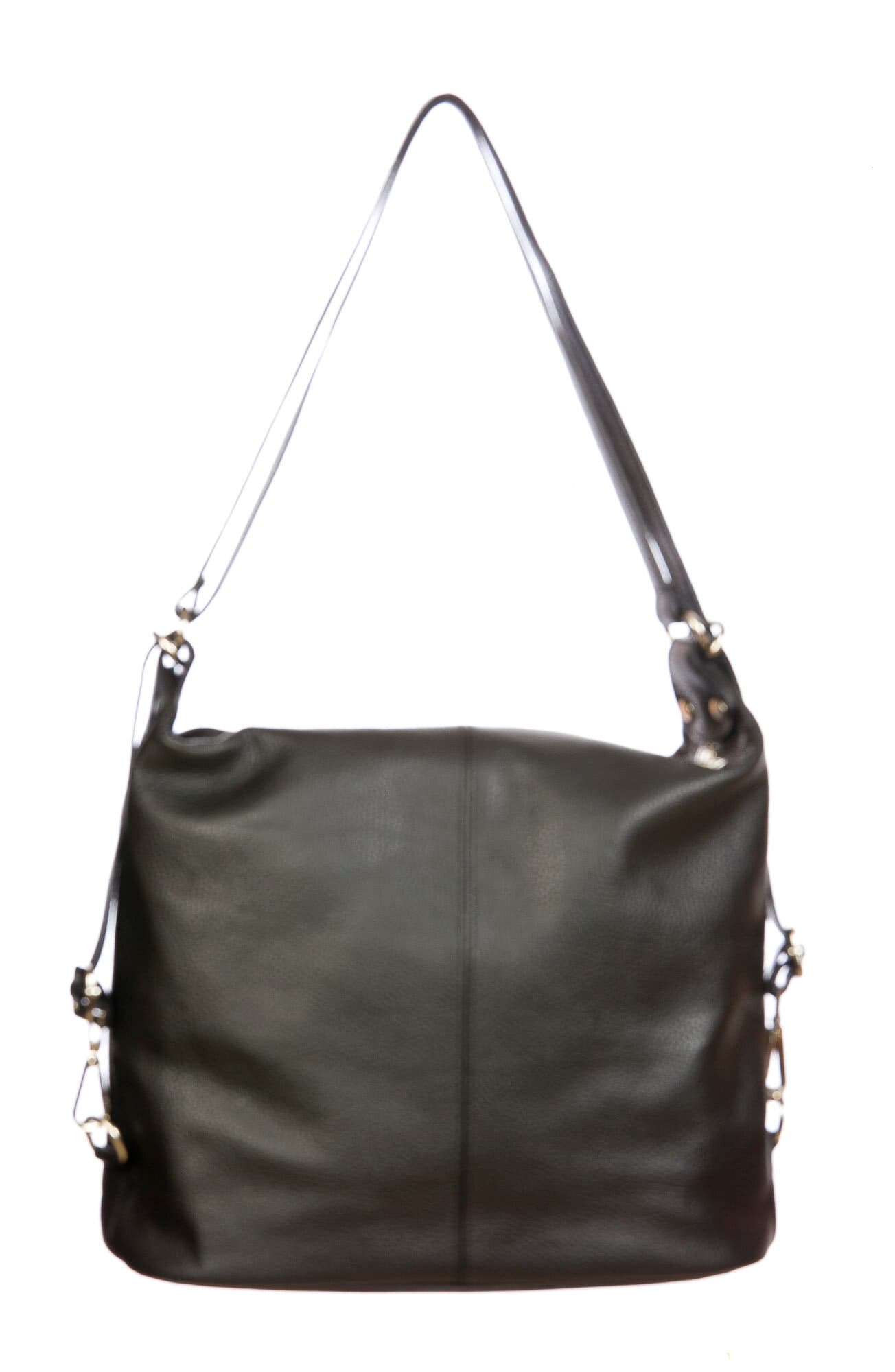 MONTE SIERRA : borsa - zaino, donna, pelle morbida, colore : NERO, Made in Italy