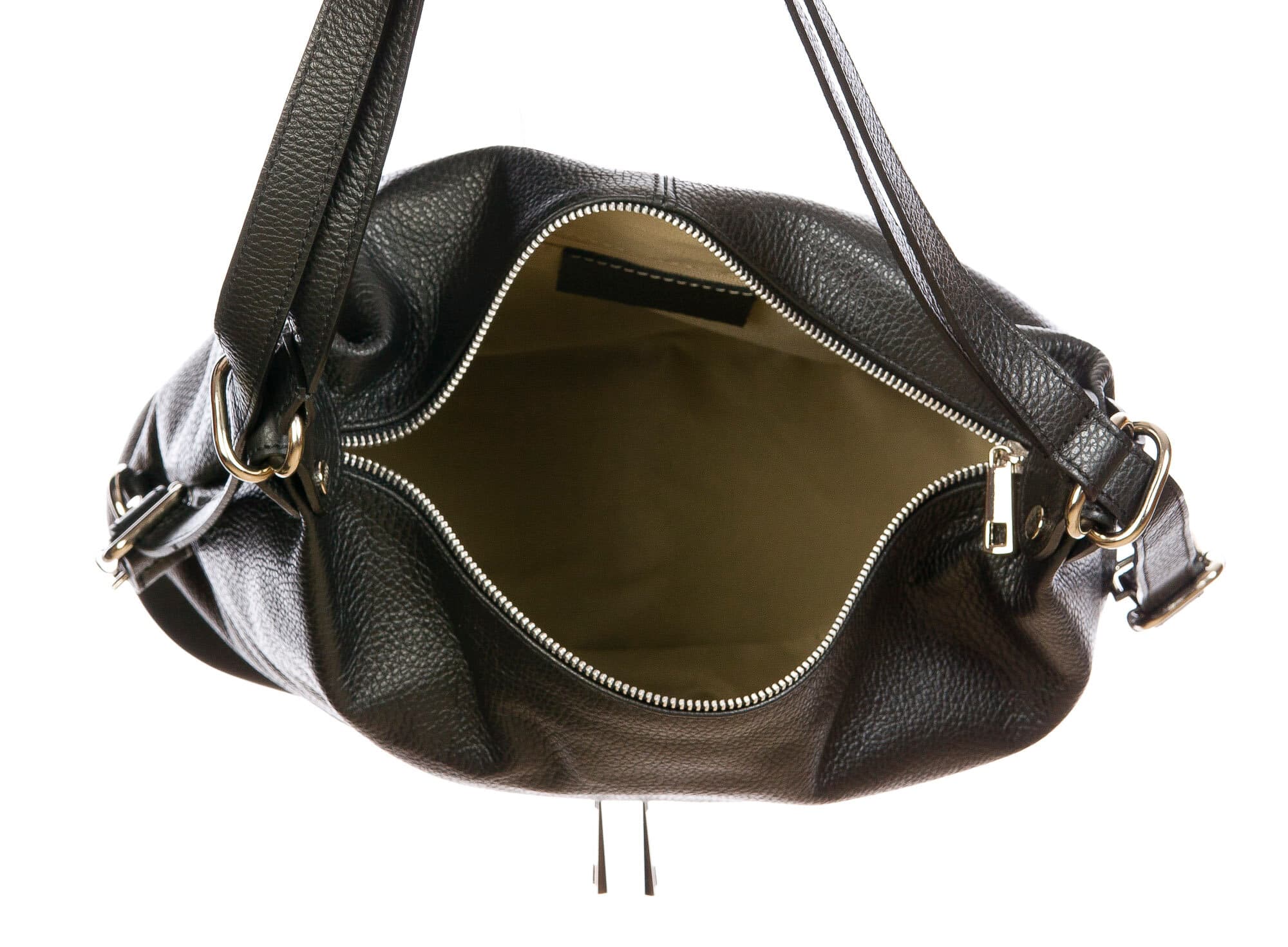 MONTE SIERRA : borsa - zaino, donna, pelle morbida, colore : NERO, Made in Italy
