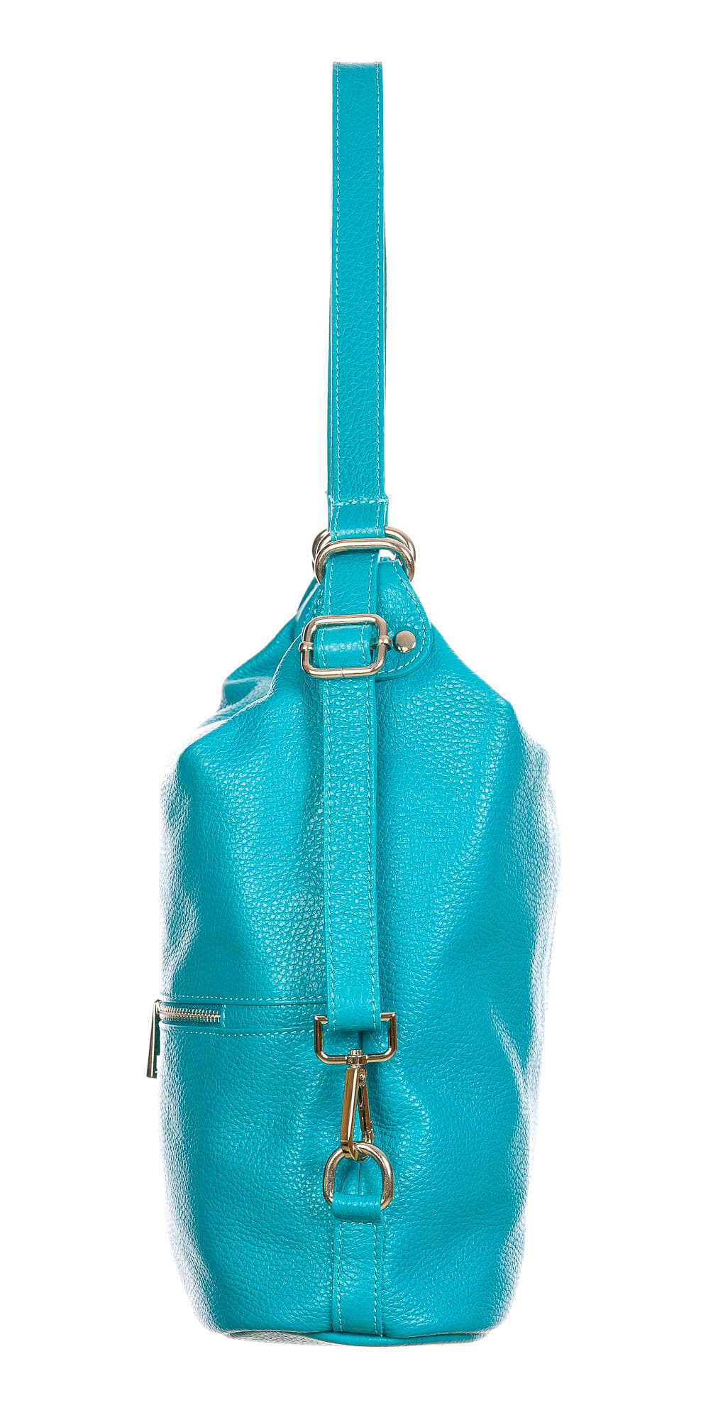 MONTE SIERRA : borsa - zaino, donna, pelle morbida, colore : AZZURRO, Made in Italy