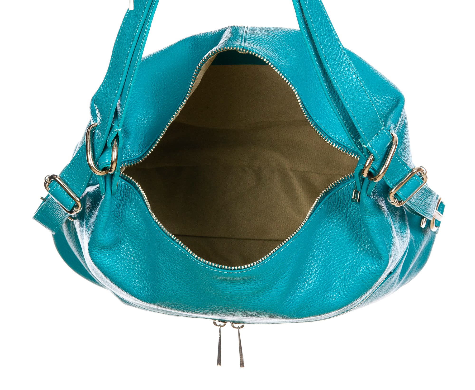 MONTE SIERRA : borsa - zaino, donna, pelle morbida, colore : AZZURRO, Made in Italy