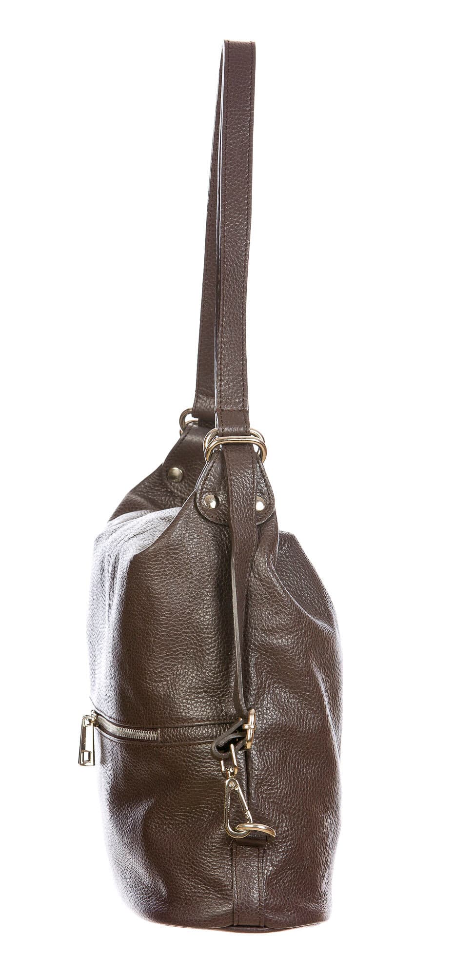 MONTE SIERRA : borsa - zaino, donna, pelle morbida, colore : TESTAMORO, Made in Italy
