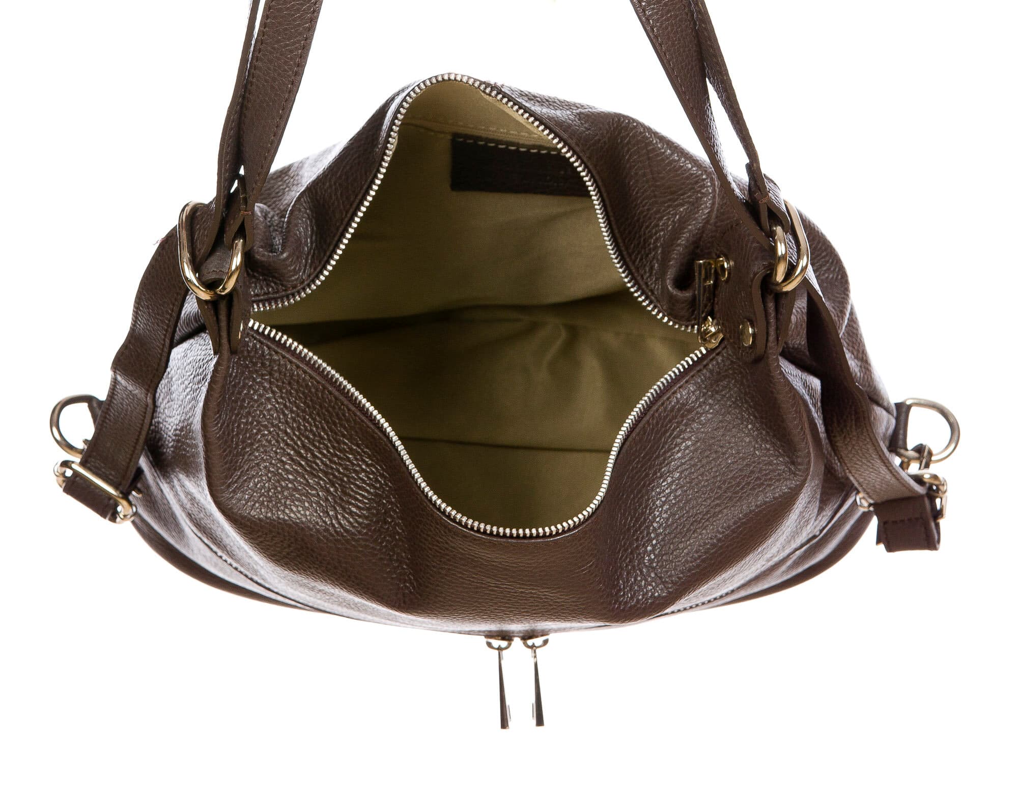 MONTE SIERRA : borsa - zaino, donna, pelle morbida, colore : TESTAMORO, Made in Italy