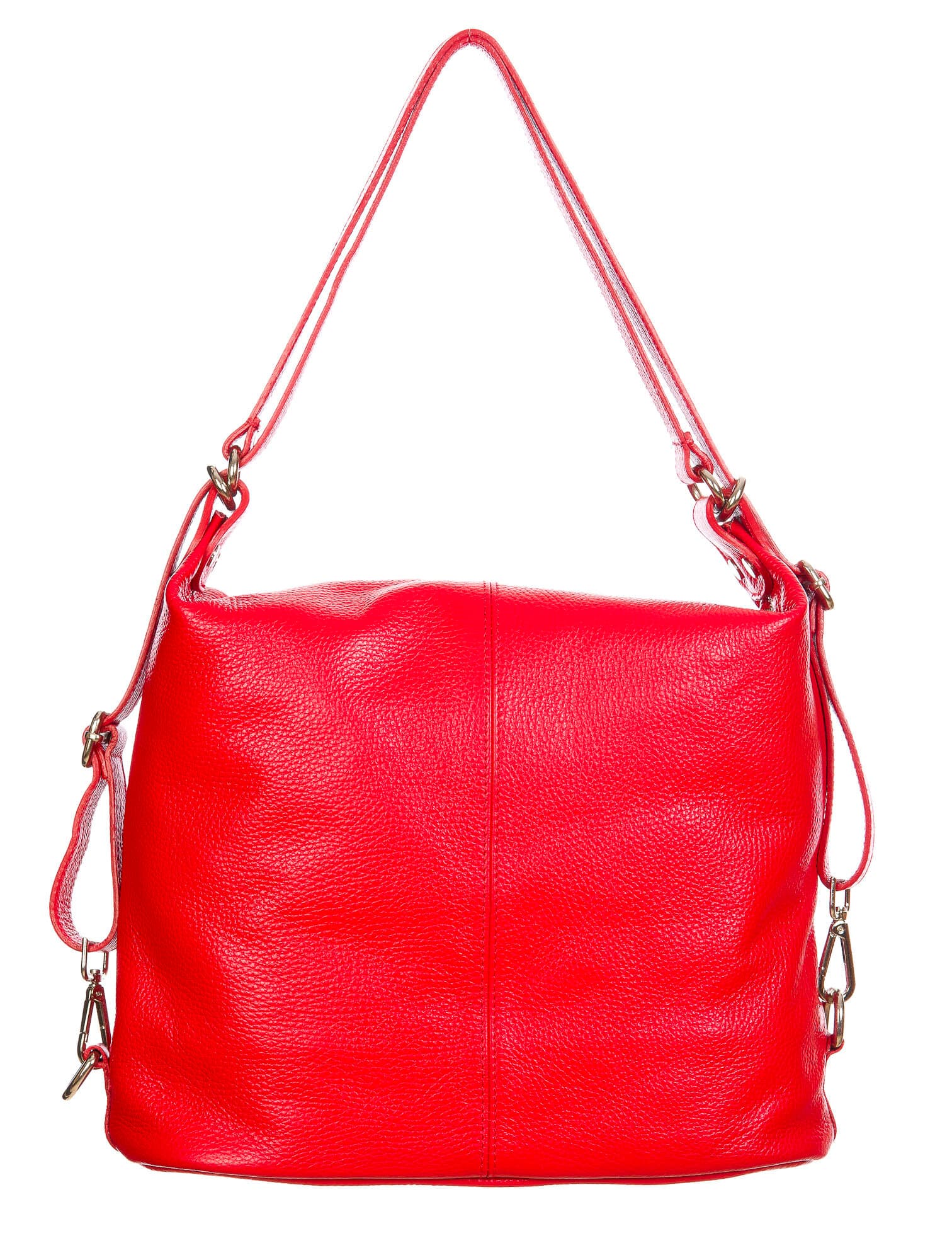 MONTE SIERRA : borsa - zaino, donna, pelle morbida, colore : ROSSO, Made in Italy 