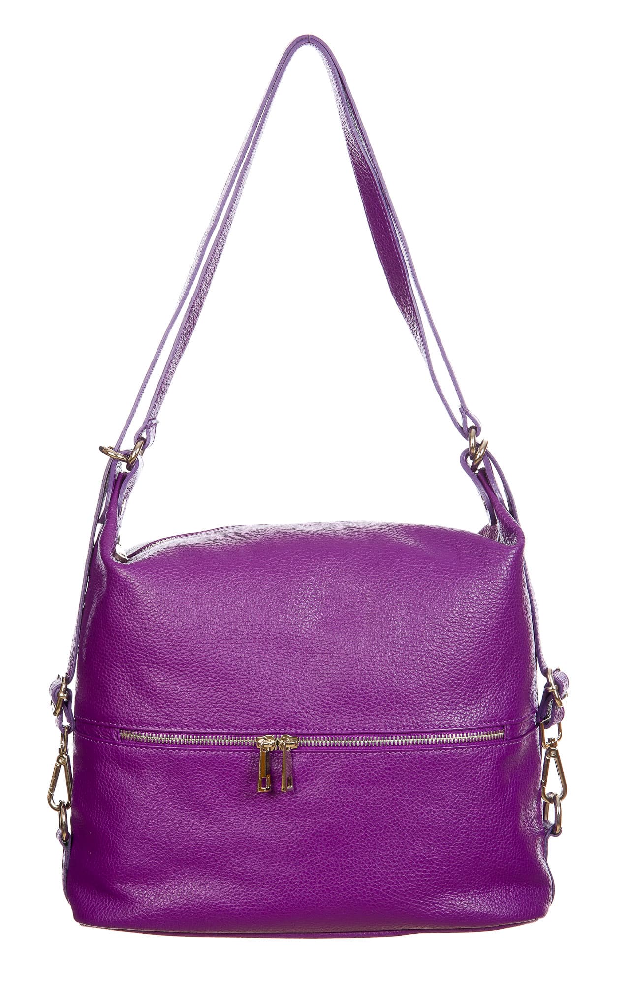 MONTE SIERRA : borsa - zaino, donna, pelle morbida, colore : VIOLA, Made in Italy