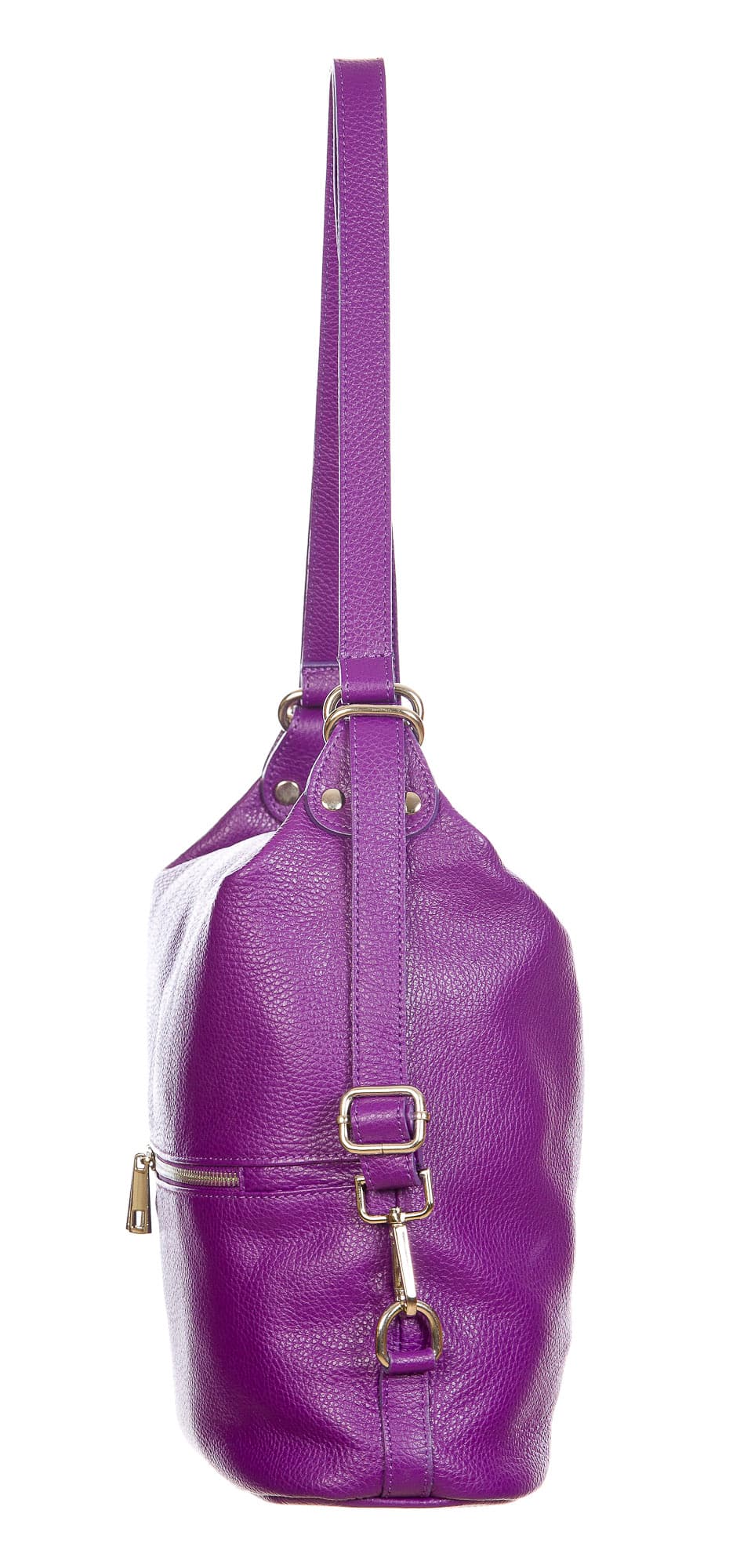 MONTE SIERRA : borsa - zaino, donna, pelle morbida, colore : VIOLA, Made in Italy
