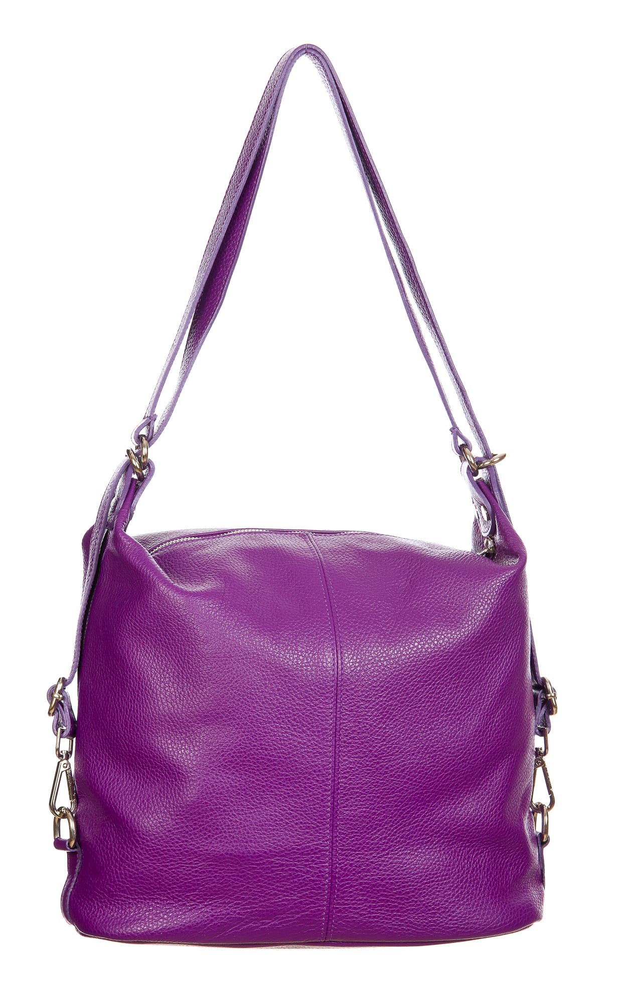 MONTE SIERRA : borsa - zaino, donna, pelle morbida, colore : VIOLA, Made in Italy
