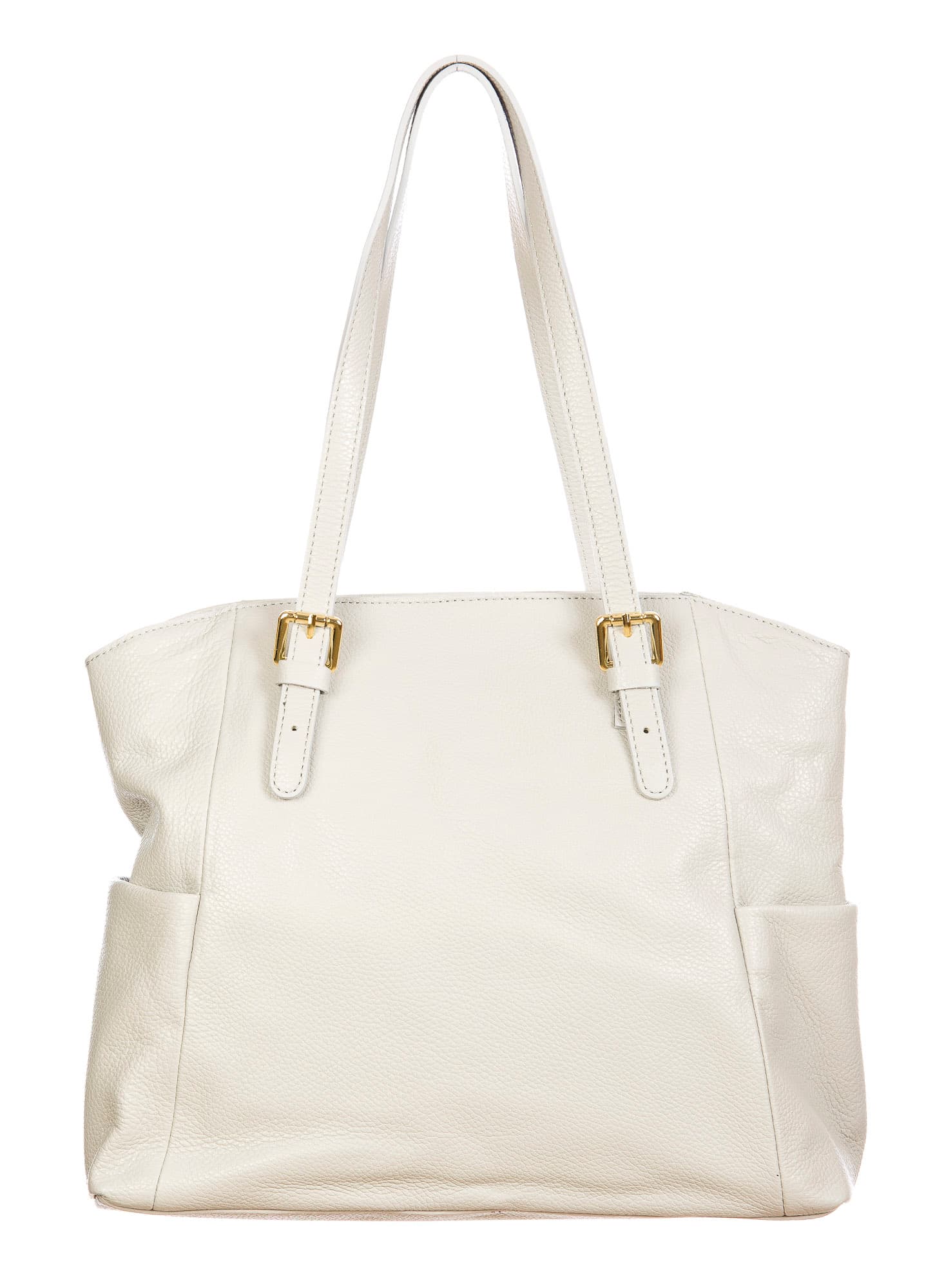 Borsa a spalla da donna in vera pelle CLERY, colore PANNA, CHIARO SCURO, MADE IN ITALY