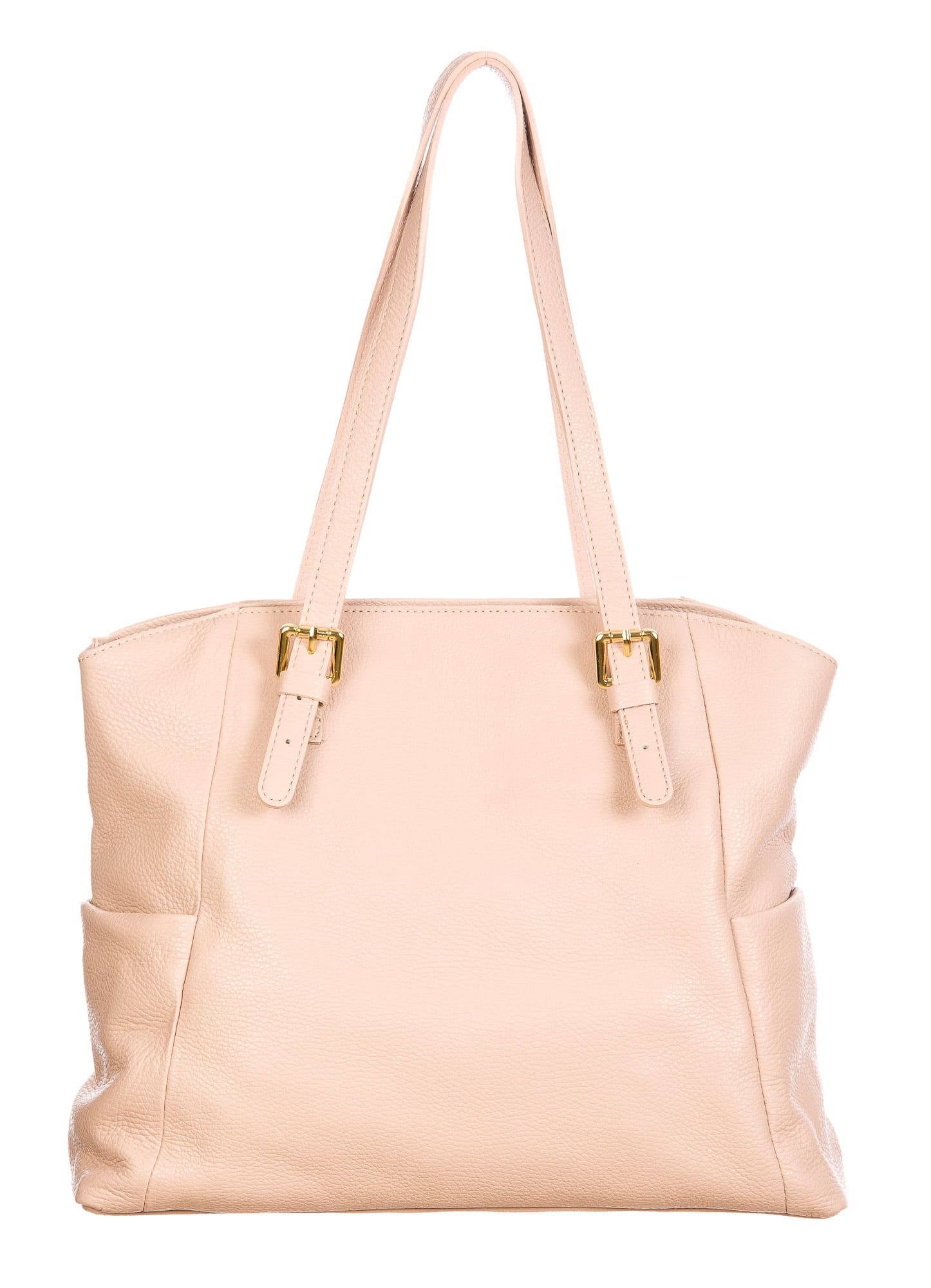 Borsa a spalla da donna in vera pelle CLERY, colore ROSA, CHIARO SCURO, MADE IN ITALY