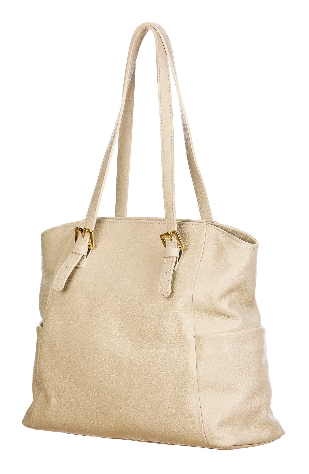 Borsa a spalla da donna in vera pelle CLERY, colore ROSA CIPRIA, CHIARO SCURO, MADE IN ITALY