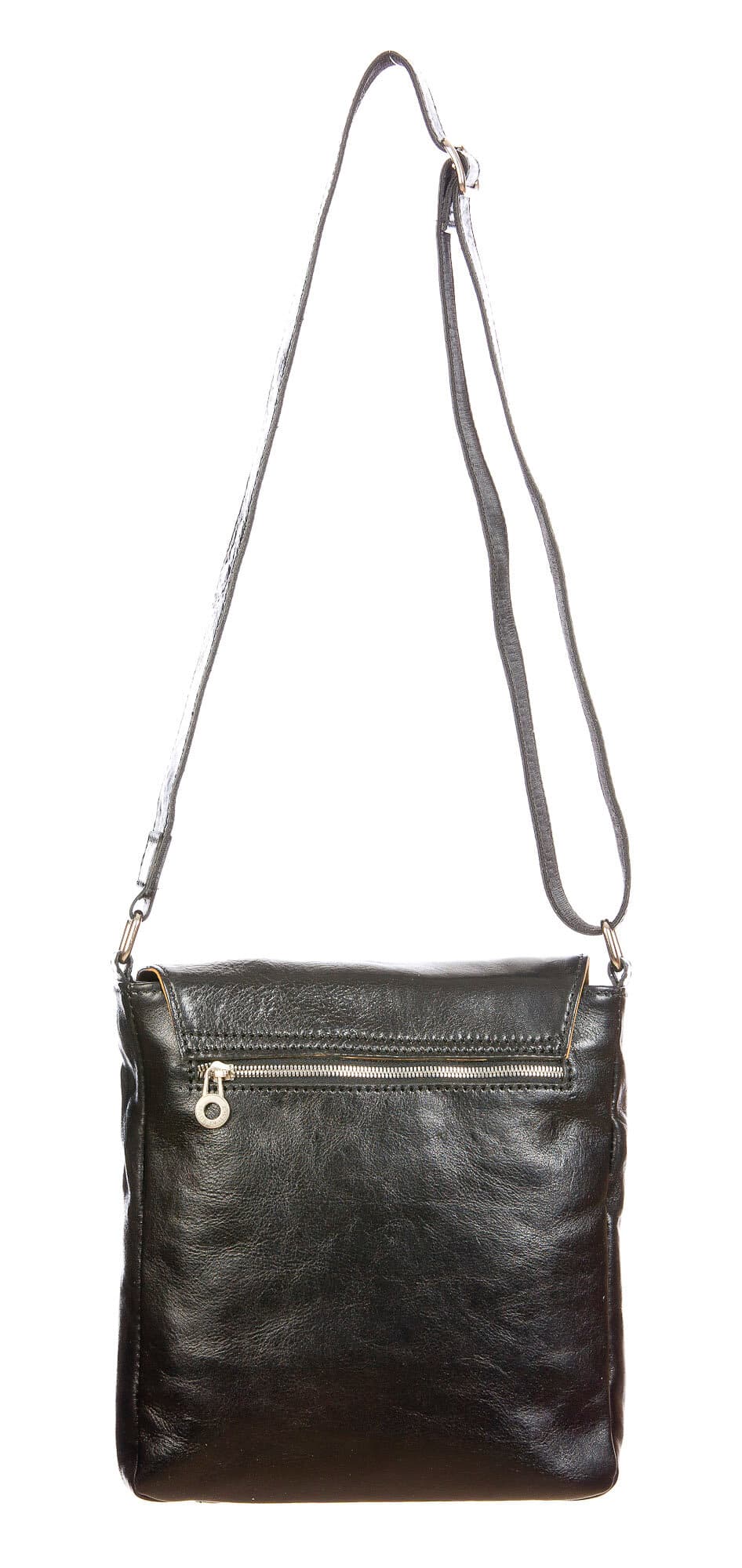 GREG : tracolla da uomo, in cuoio, colore : NERO, Made in Italy (Borsa)