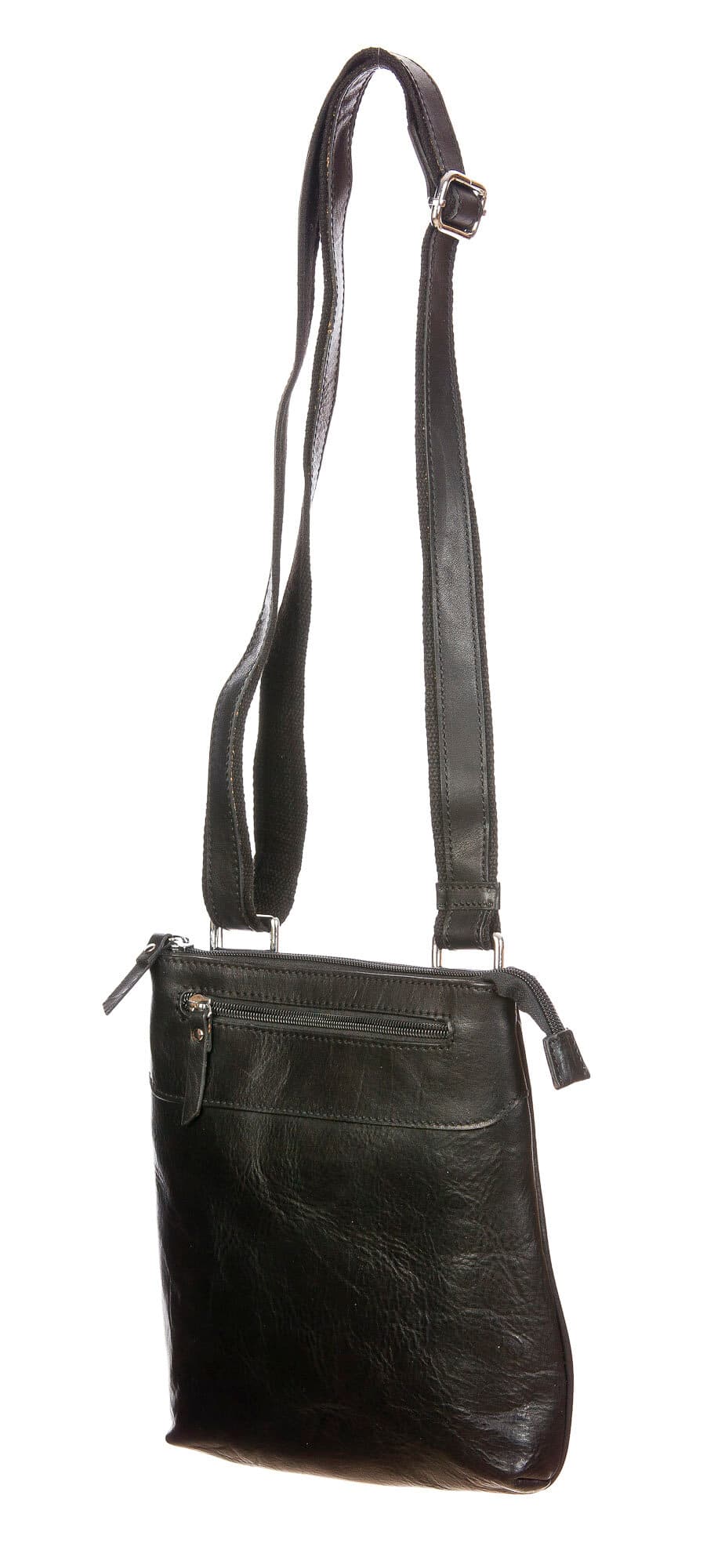 DINO : tracolla uomo, in cuoio opaco, colore:NERO, Made in Italy (Borsa)