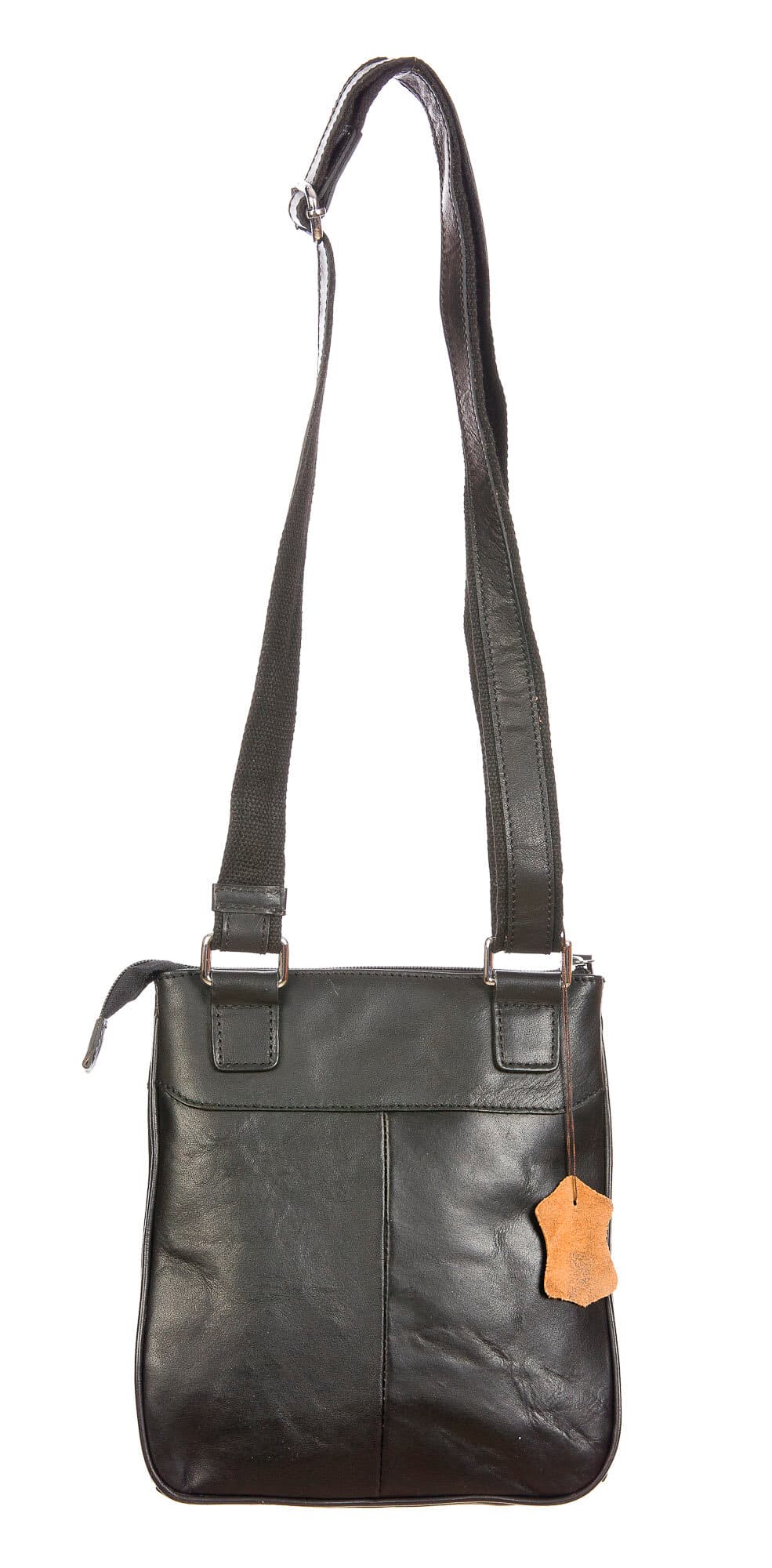 DINO : tracolla uomo, in cuoio opaco, colore:NERO, Made in Italy (Borsa)