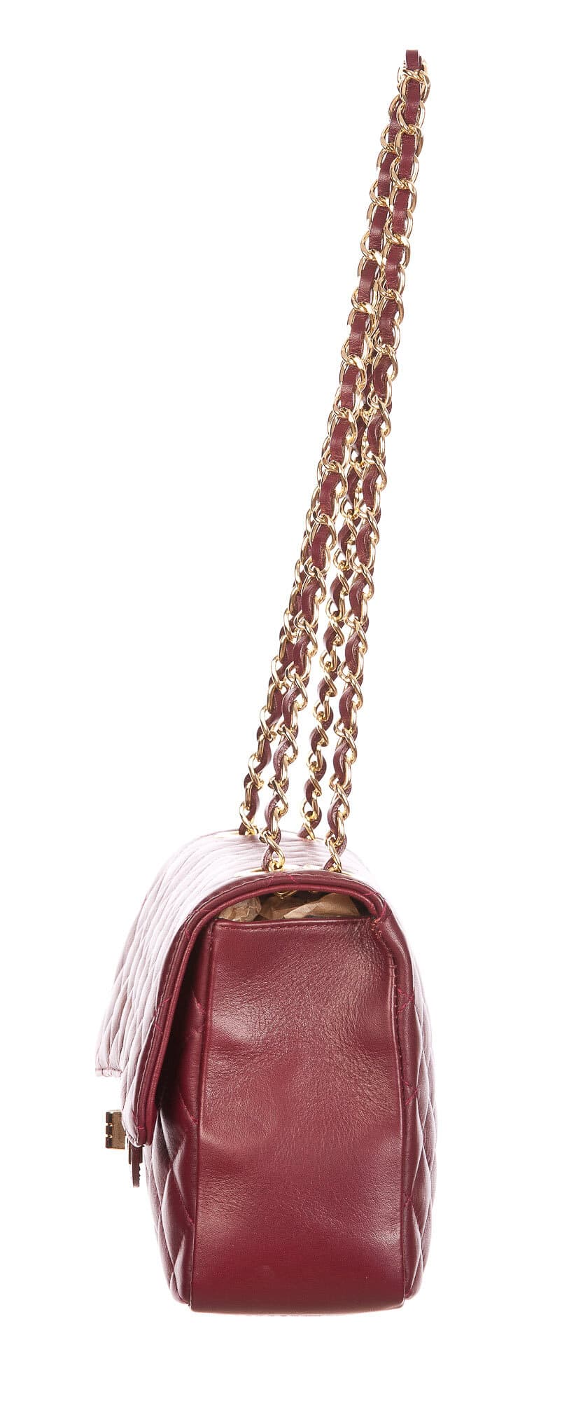 Borsa a spalla da donna in vera pelle CHARLOTTE MEDIUM, colore BORDEAUX, CHIAROSCURO, MADE IN ITALY (