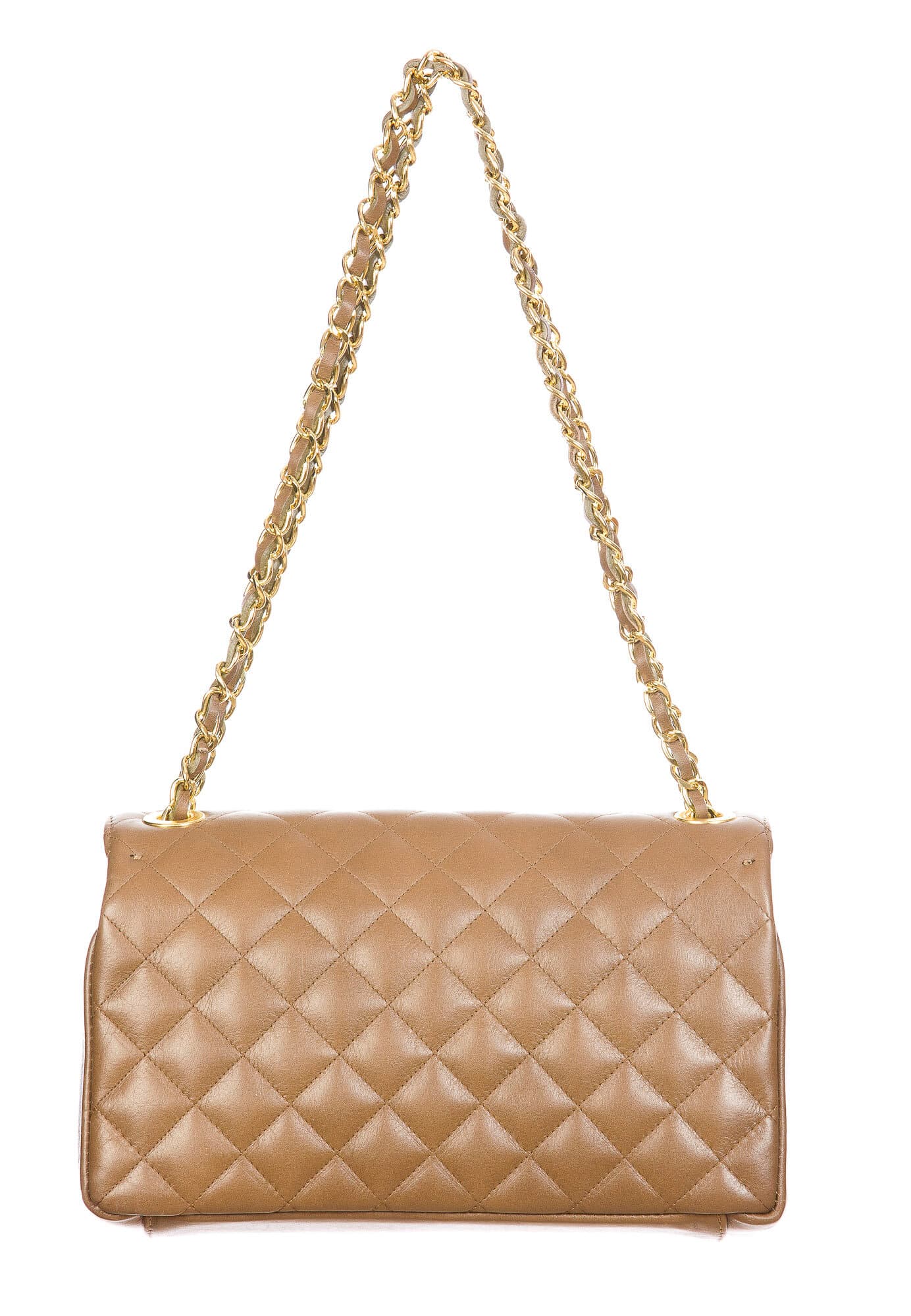 Borsa a spalla da donna in vera pelle CHARLOTTE MEDIUM, colore BEIGE, CHIAROSCURO, MADE IN ITALY 