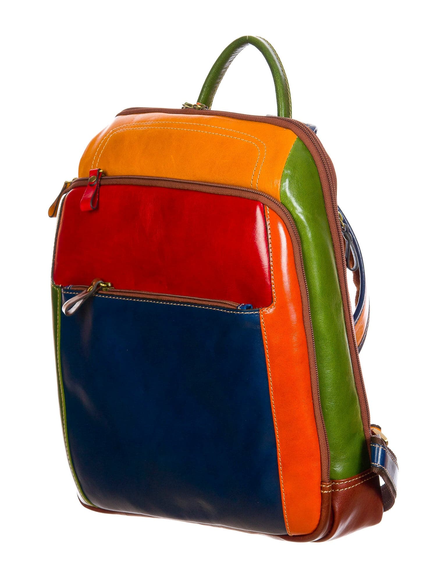 MONTE K2 : zaino unomo / donna in cuoio, colore: MULTICOLOR, Made in Italy