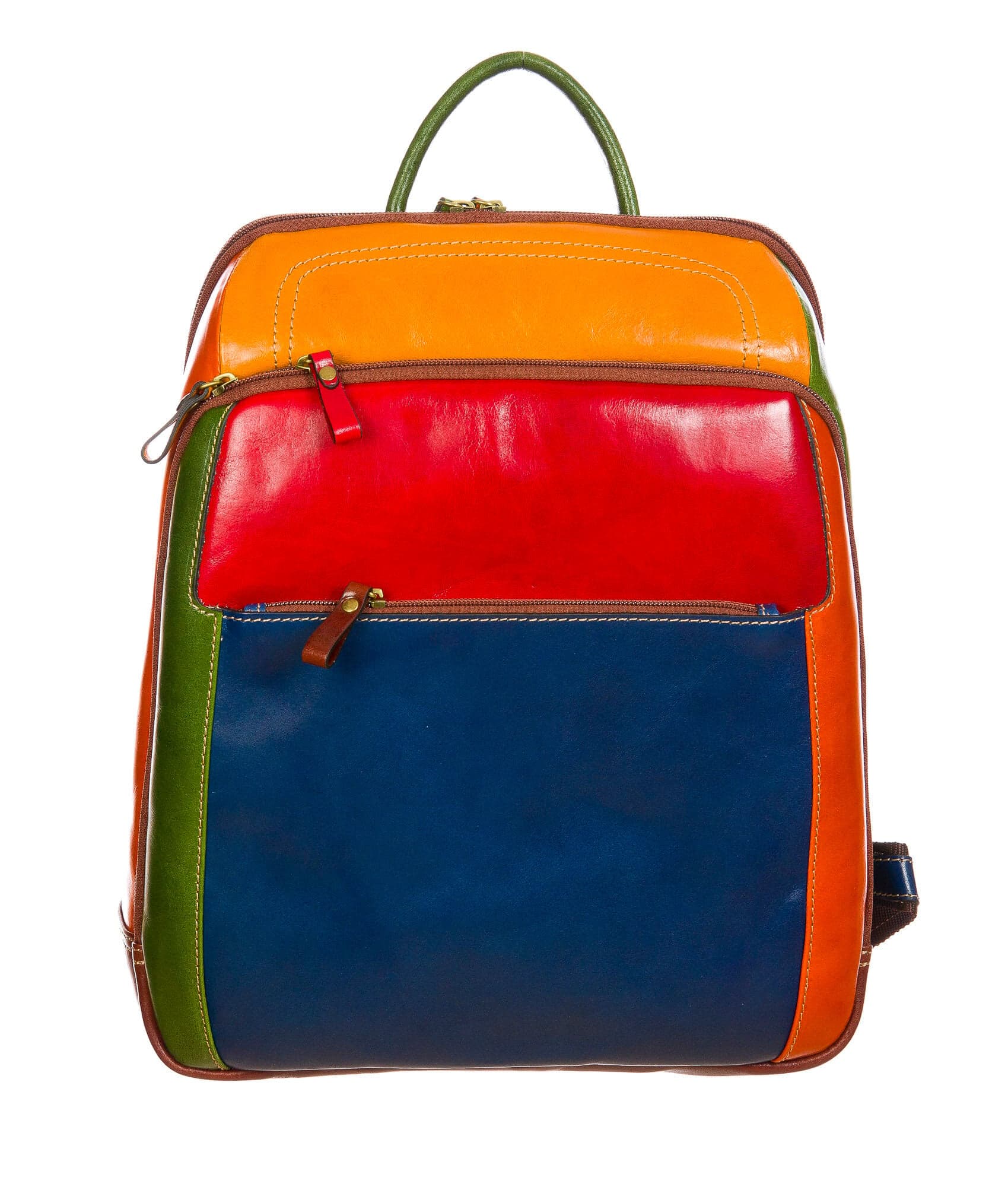 MONTE K2 : zaino unomo / donna in cuoio, colore: MULTICOLOR, Made in Italy