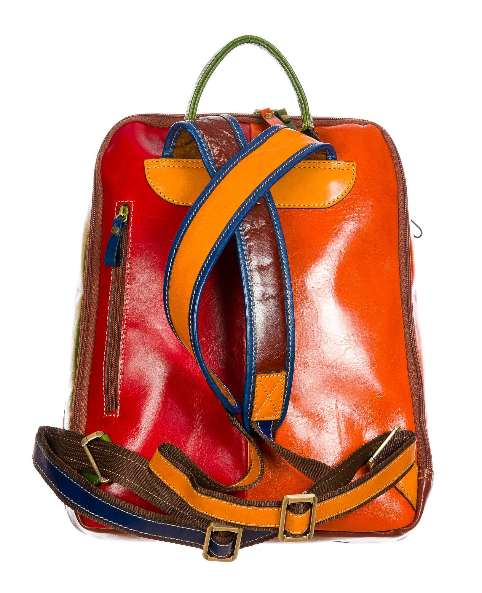 MONTE K2 : zaino unomo / donna in cuoio, colore: MULTICOLOR, Made in Italy