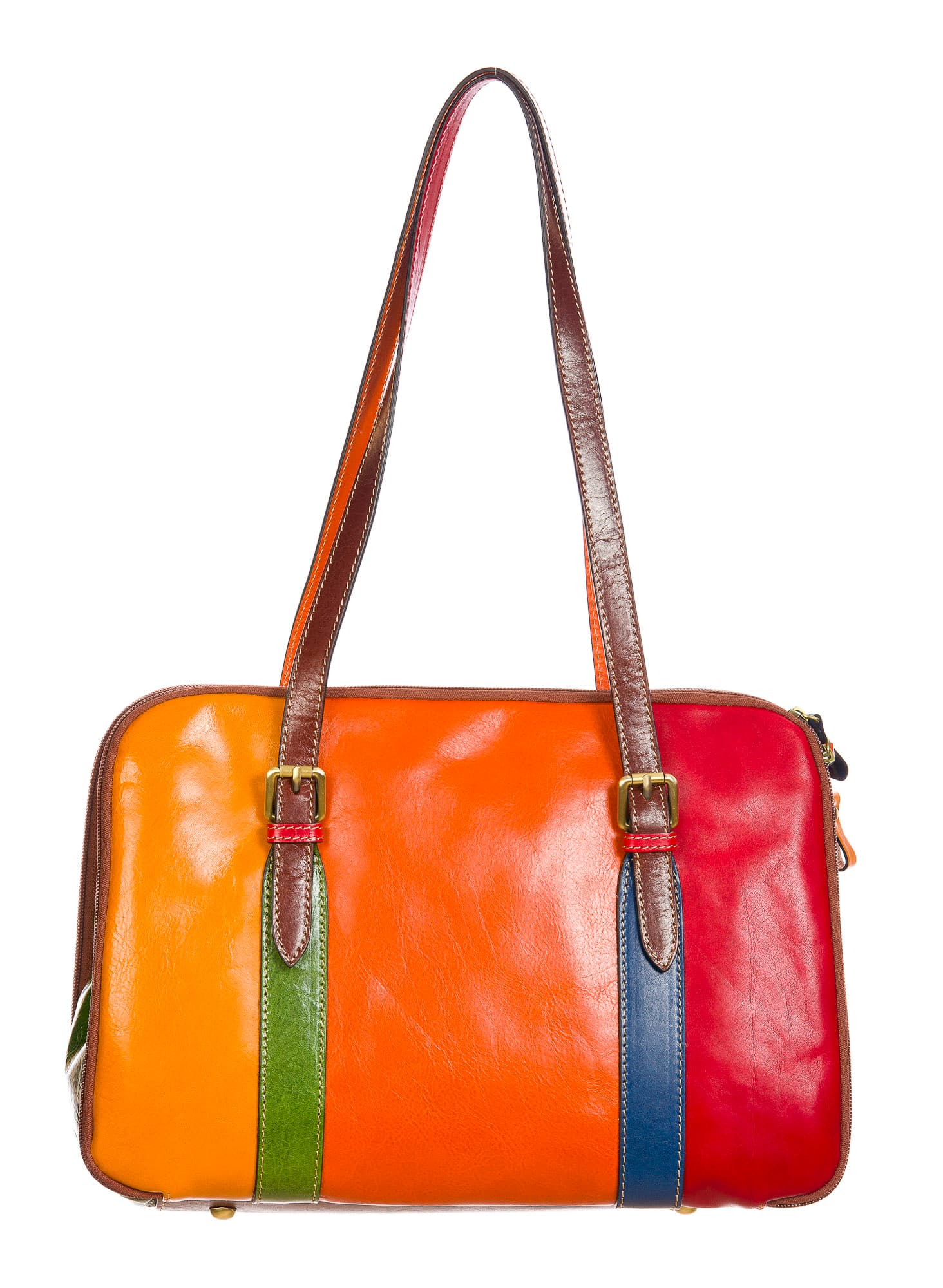 ADELAIDE : borsa donna ufficio in cuoio, colore : MULTICOLOR, Made in Italy (Borsa)