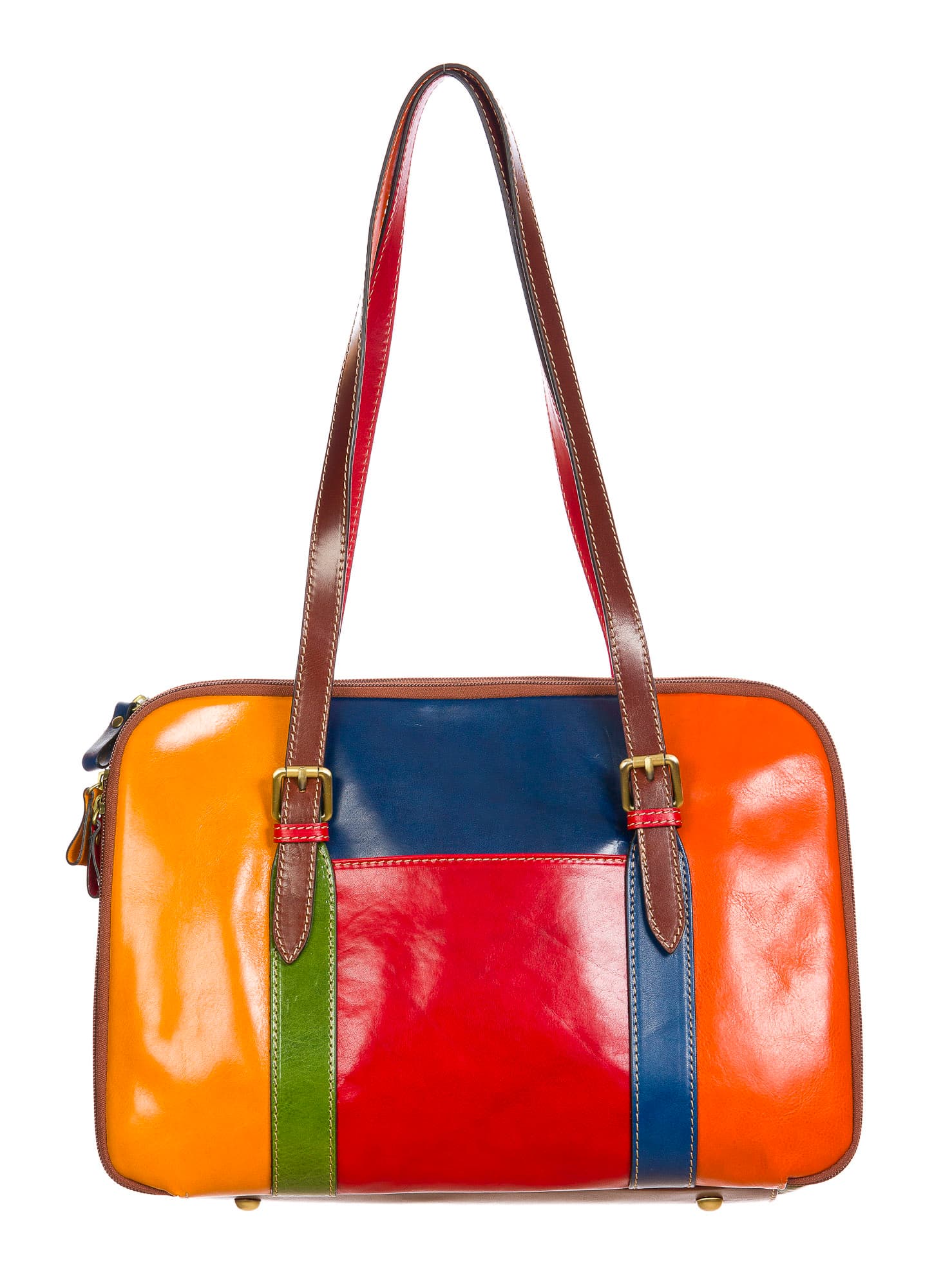 ADELAIDE : borsa donna ufficio in cuoio, colore : MULTICOLOR, Made in Italy (Borsa)