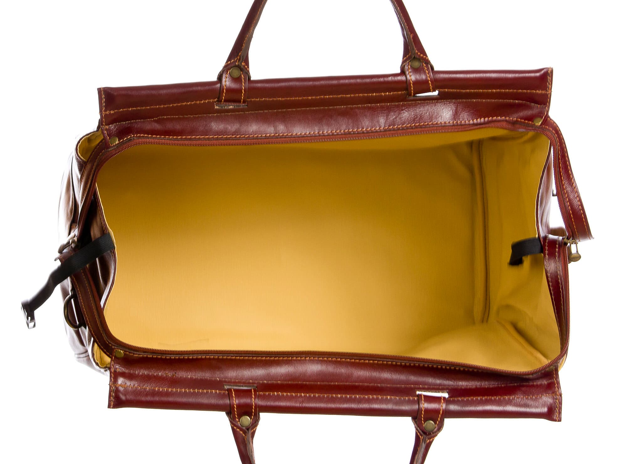 VERANO : borsa da viaggio in cuoio, colore : MARRONE, Made in Italy (Borsa)