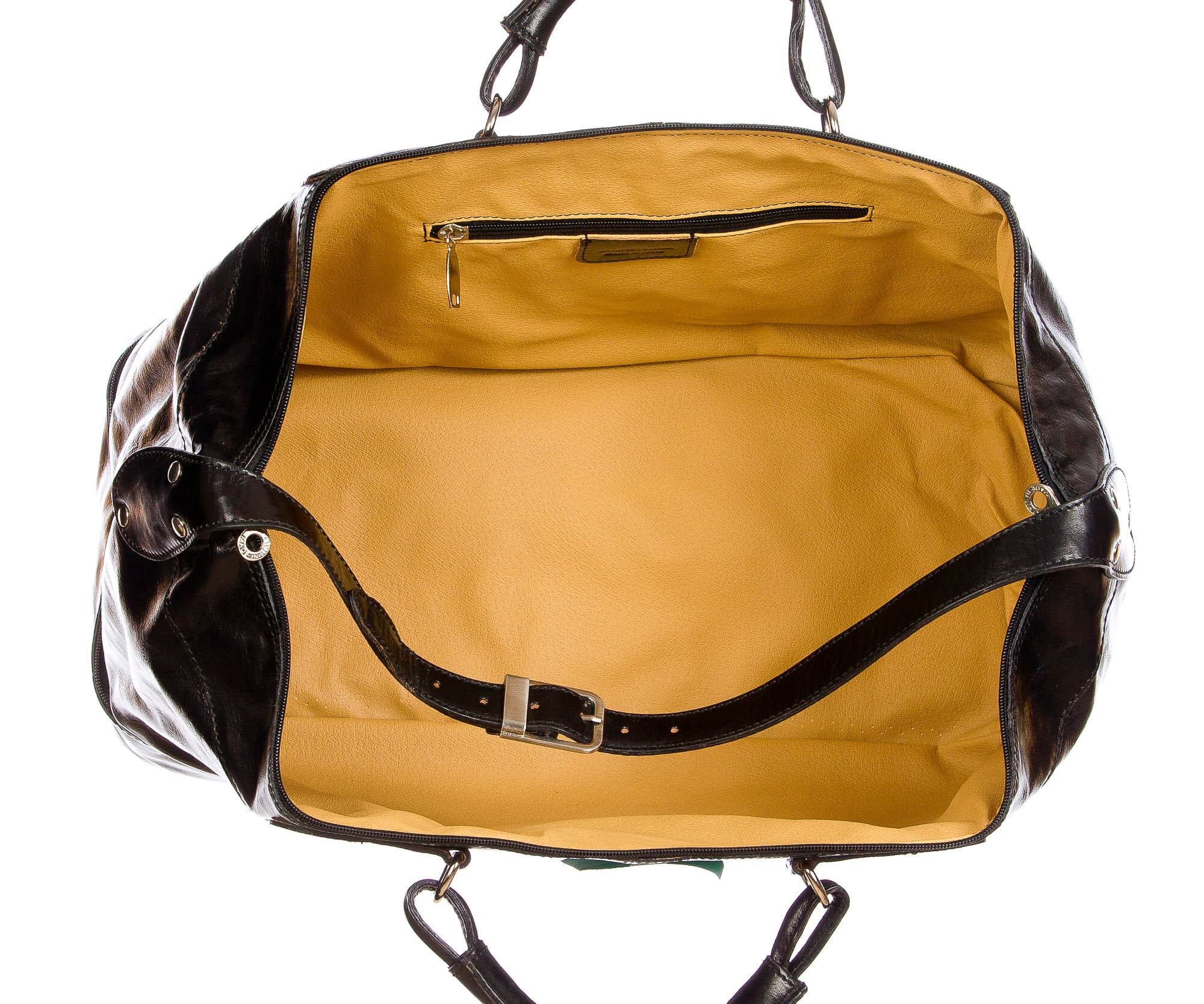 DANUBIO: borsa da viaggio in cuio, colore : NERO, Made in Italy (Borsa)
