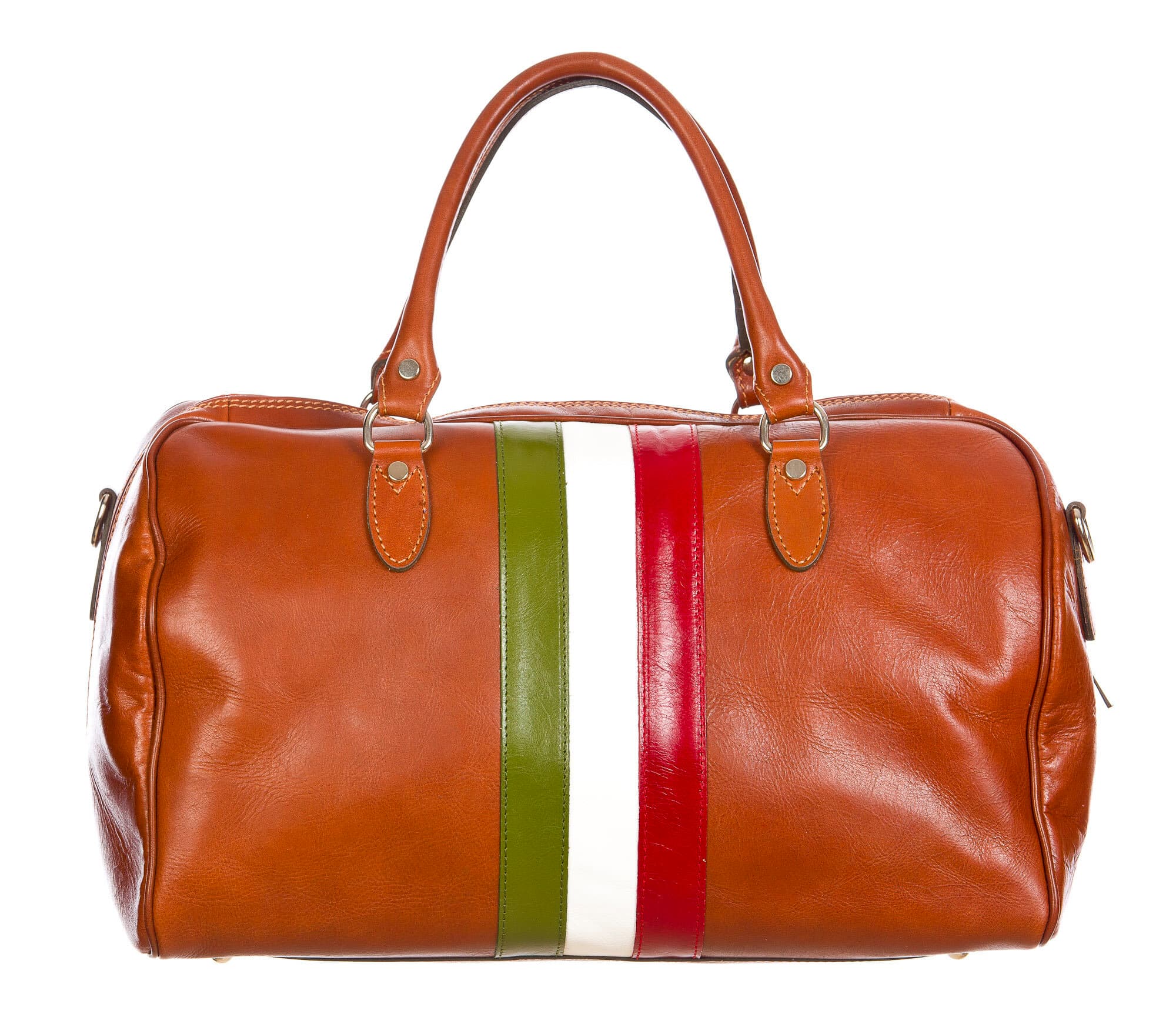 COMO MAXI: borsa da viaggio in cuoio, tricolore, colore : MARRONE, Madei un Italy (Borsa)
