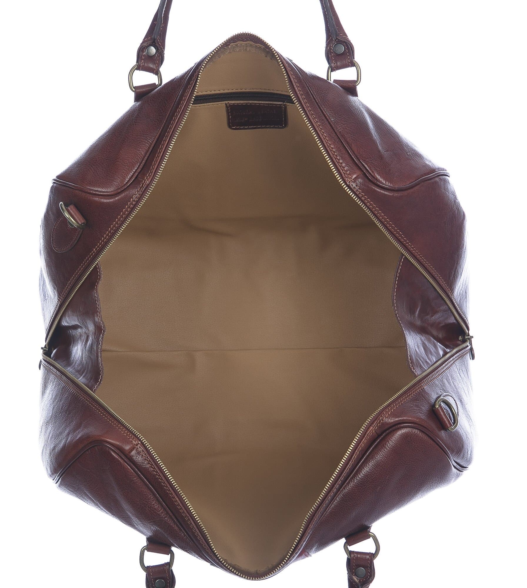 COMO MAXI : borsa da viaggio in cuoio, tricolore, colore : TESTAMORO, Made in Italy