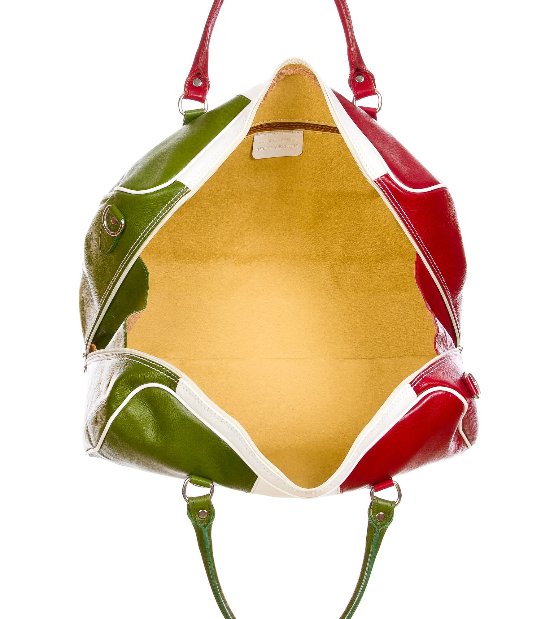 COMO MAXI : borsa da viaggio in cuoio, tricolore, colore : TRICOLORE, Madei un Italy