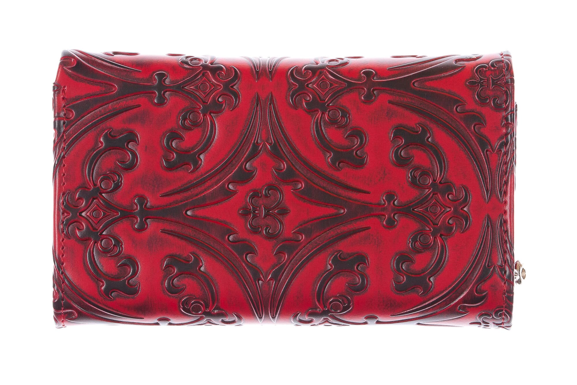 CAMELIA : portafoglio donna in cuoio, colore : ROSSO, Made in Italy