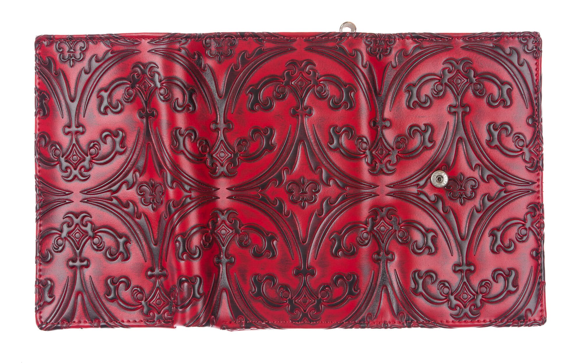 CAMELIA : portafoglio donna in cuoio, colore : ROSSO, Made in Italy