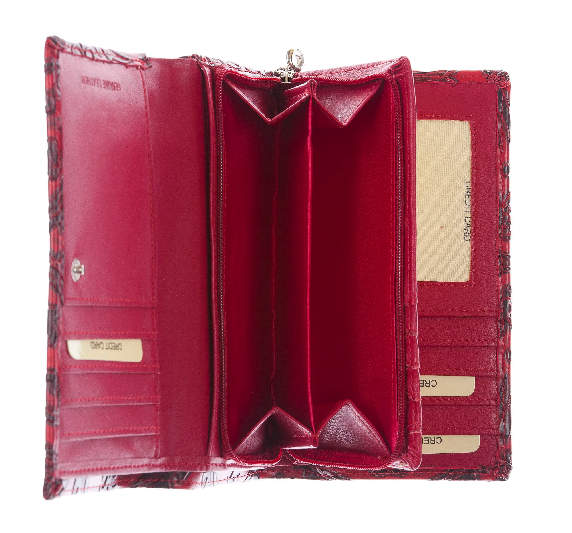 CAMELIA : portafoglio donna in cuoio, colore : ROSSO, Made in Italy