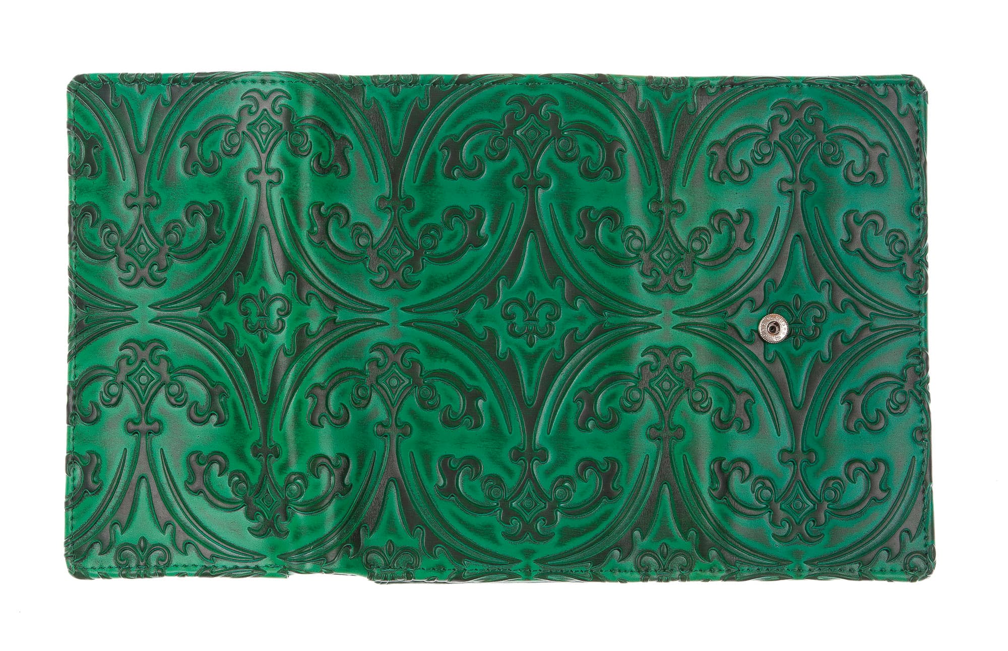 CAMELIA : portafoglio donna in cuoio, colore : VERDE, Made in Italy