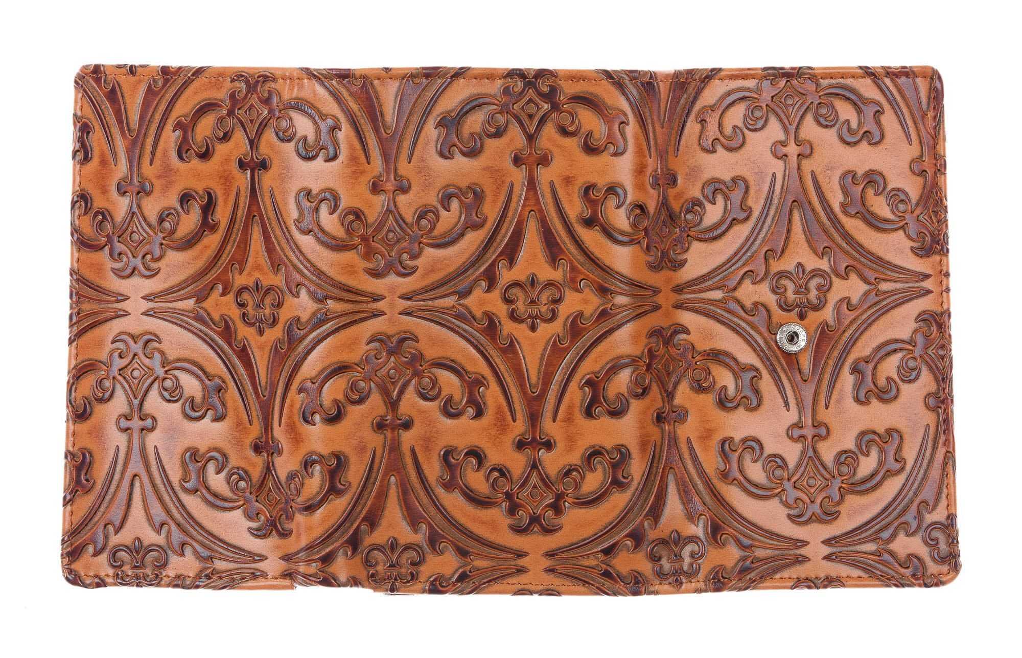 CAMELIA : portafoglio donna in cuoio, colore : MARRONE, Made in Italy