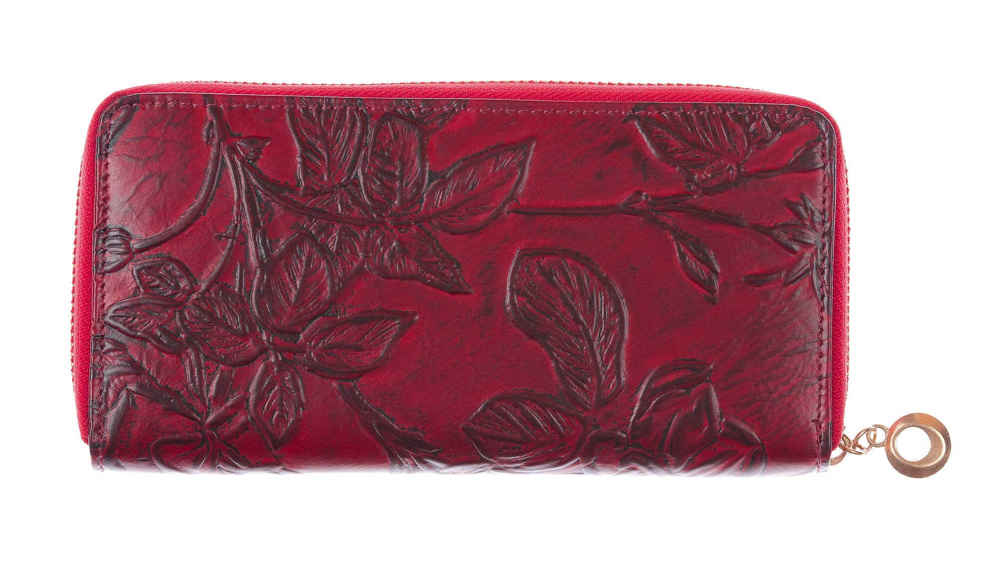 AZALEA : portafoglio donna in cuoio, colore : ROSSO, Made in Italy
