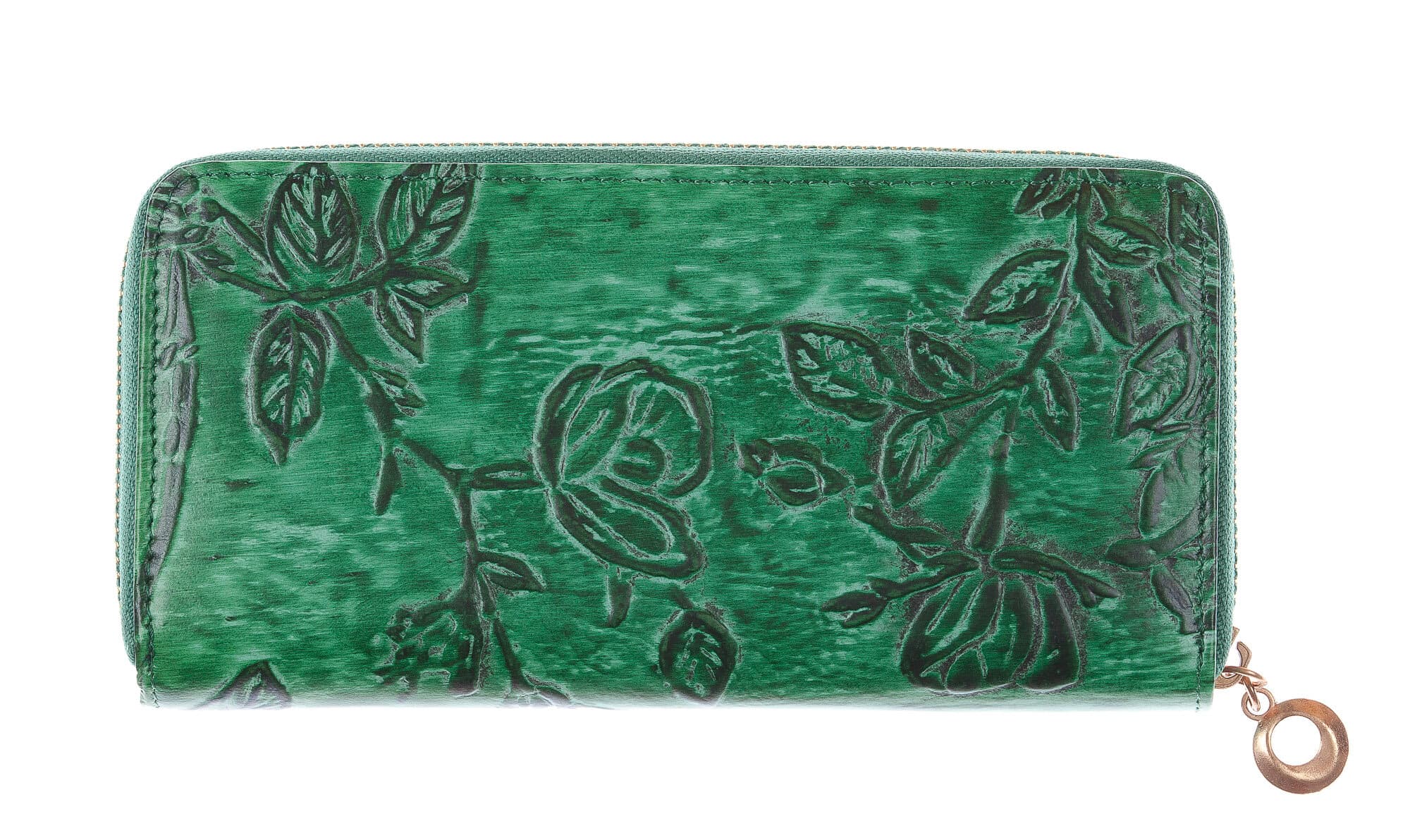 AZALEA : portafoglio donna in cuoio, colore : VERDE, Made in Italy