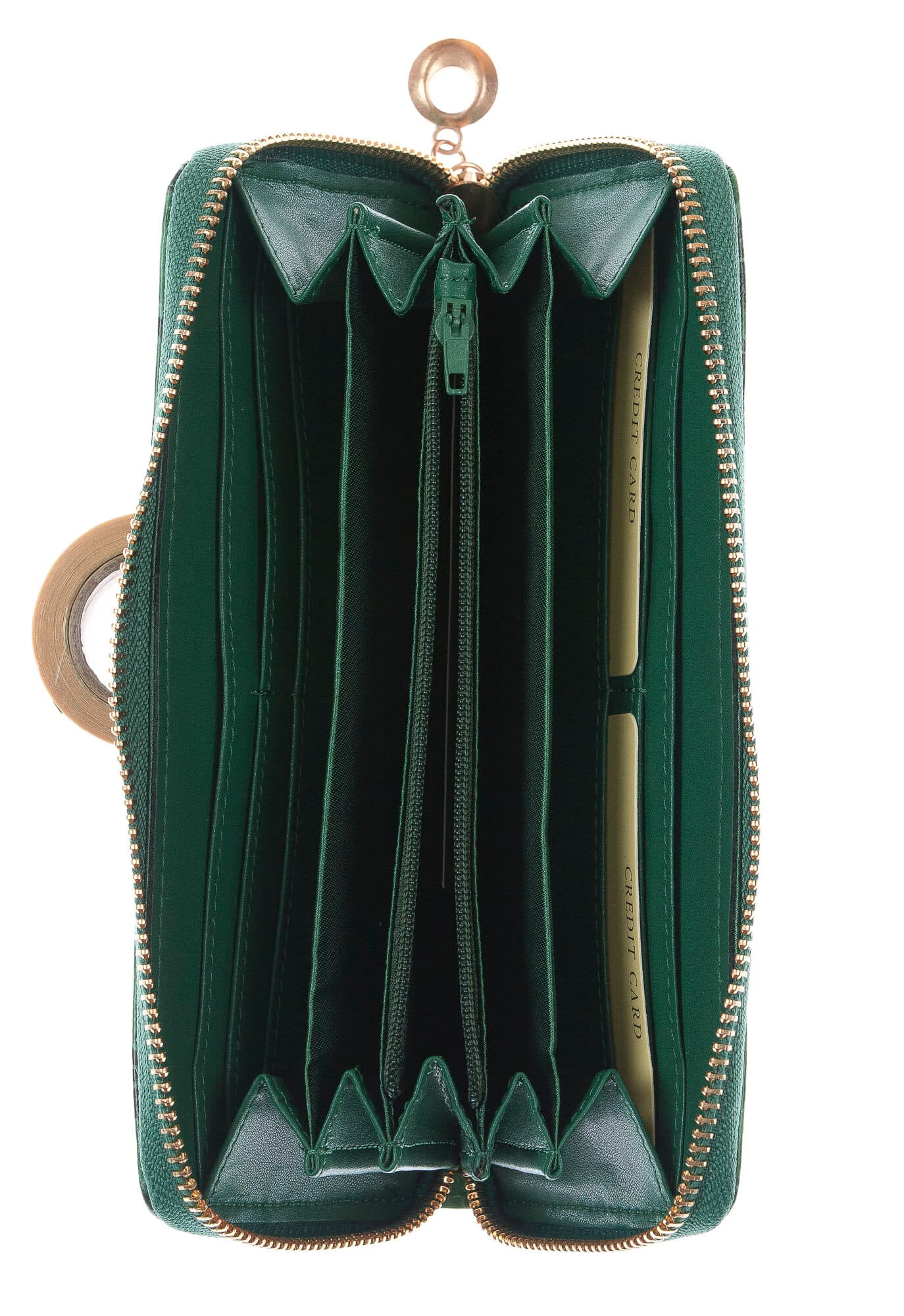 AZALEA : portafoglio donna in cuoio, colore : VERDE, Made in Italy
