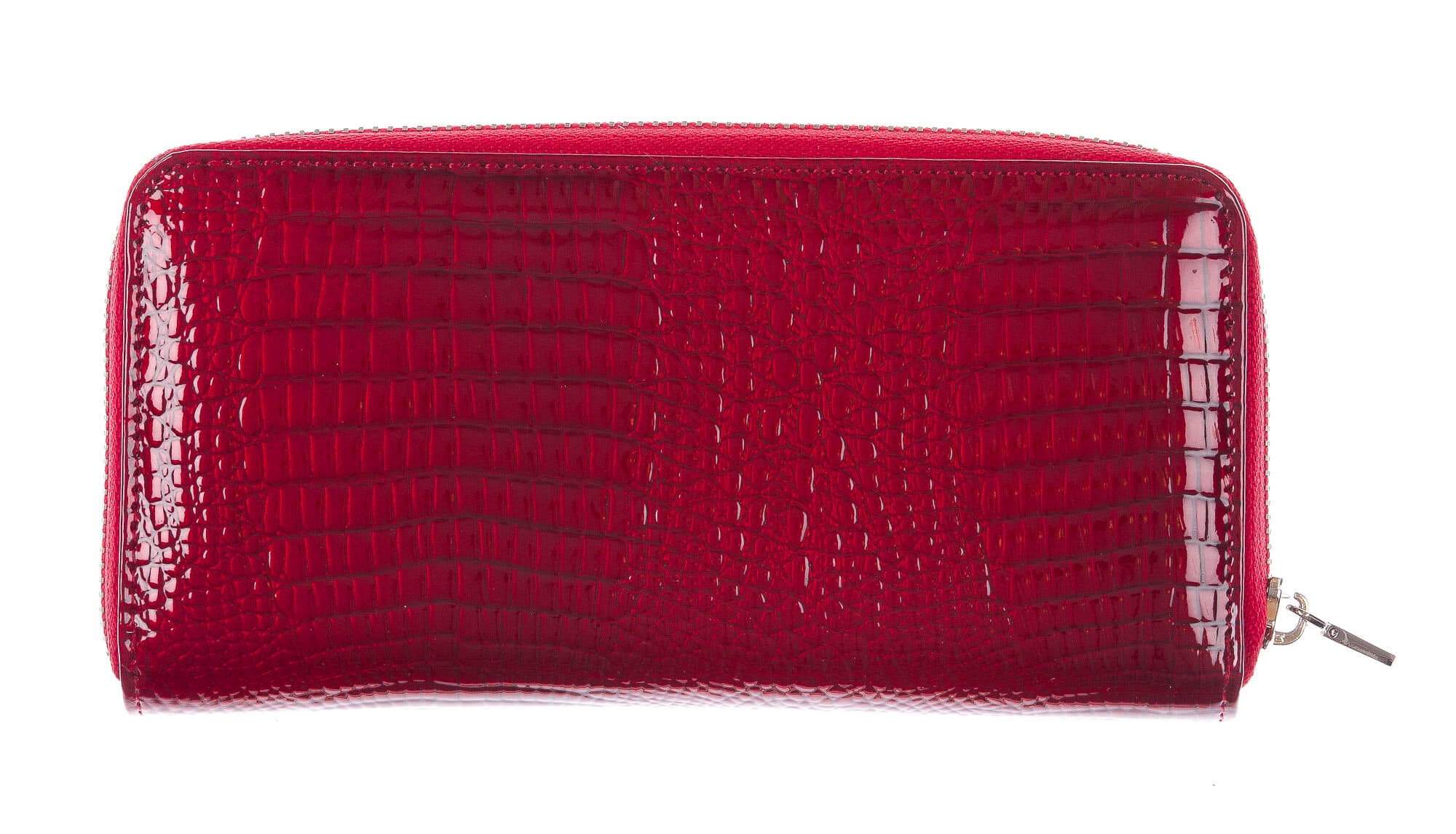 DALIA : portafoglio donna in pelle laccata, colore : ROSSO, Made in Italy