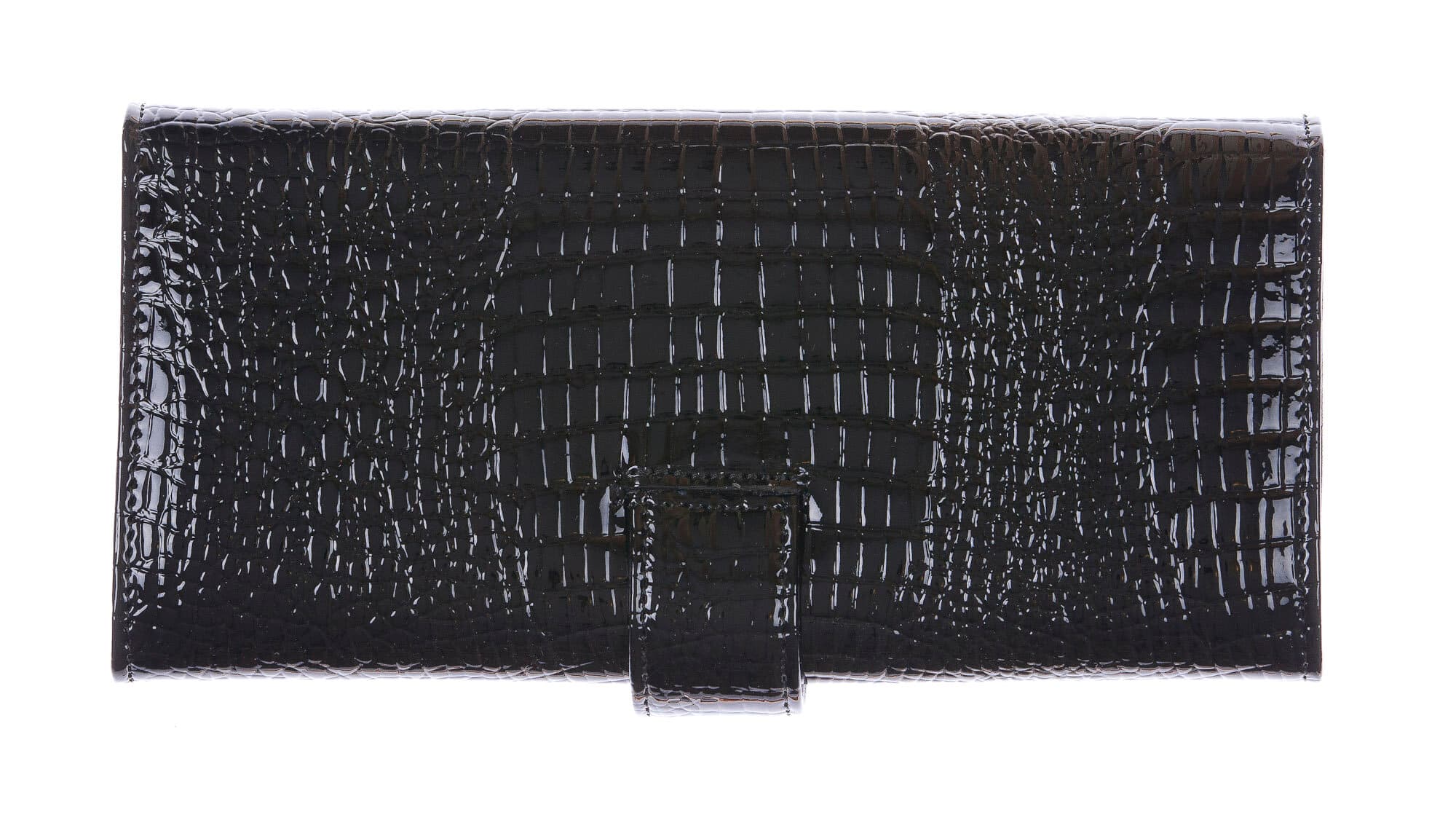 MELISSA : portafogli donna in pelle laccata, colore : NERO, Made in Italy