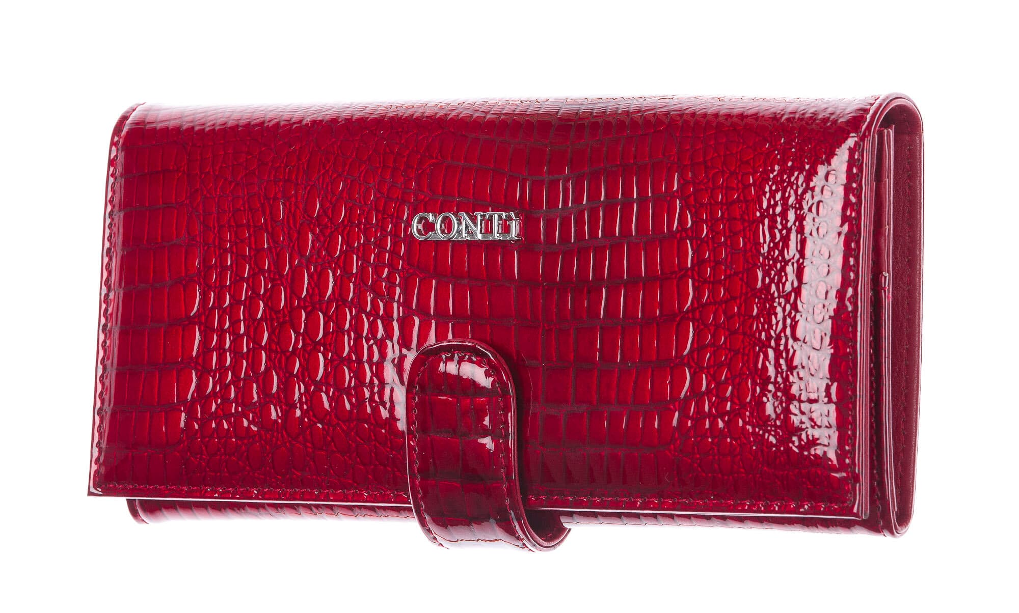 MELISSA : portafogli donna in pelle laccata, colore : ROSSO, Made in Italy