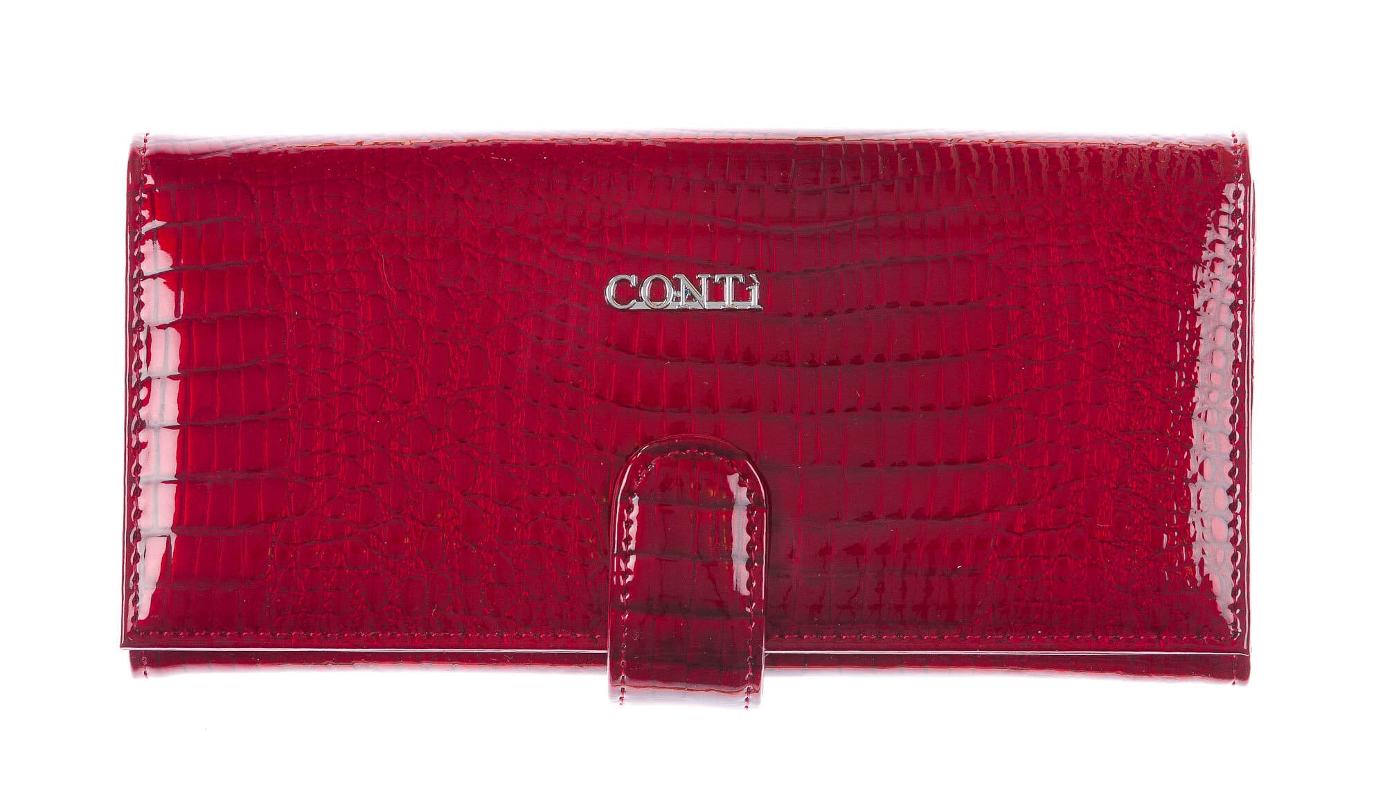 MELISSA : portafogli donna in pelle laccata, colore : ROSSO, Made in Italy
