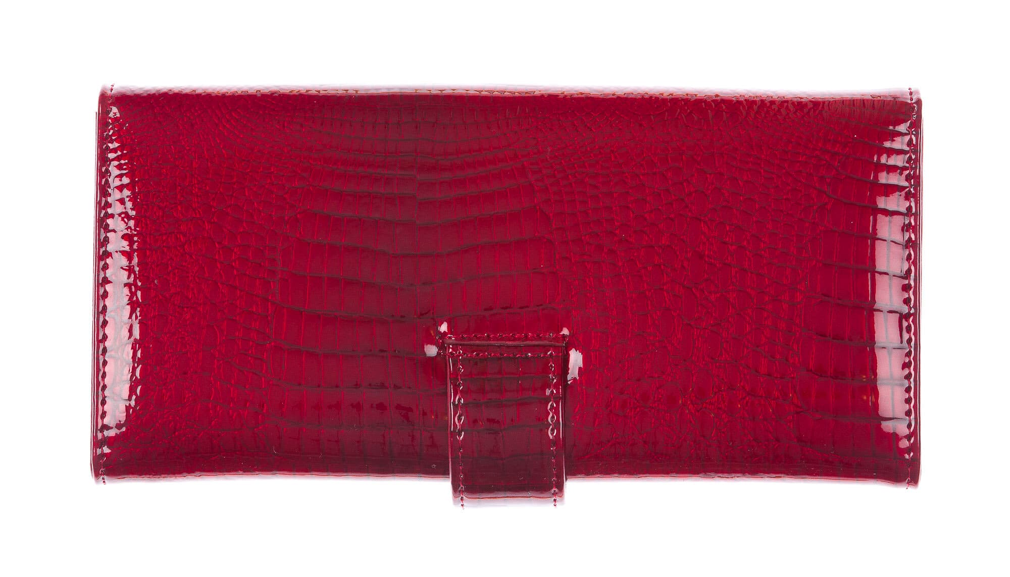 MELISSA : portafogli donna in pelle laccata, colore : ROSSO, Made in Italy