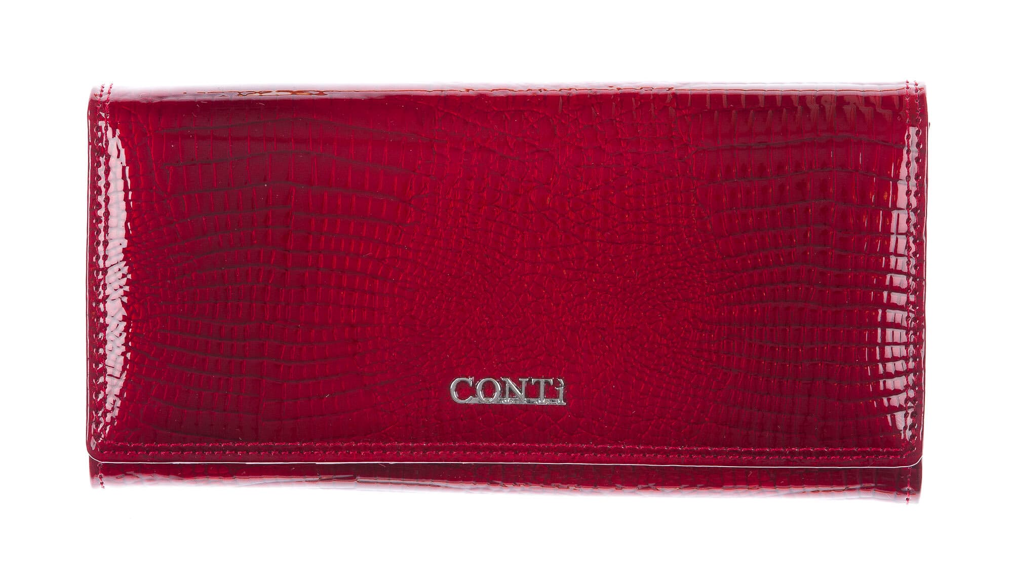 DAFNE : portafoglio donna pelle laccata, colore : ROSSO, Made in Italy