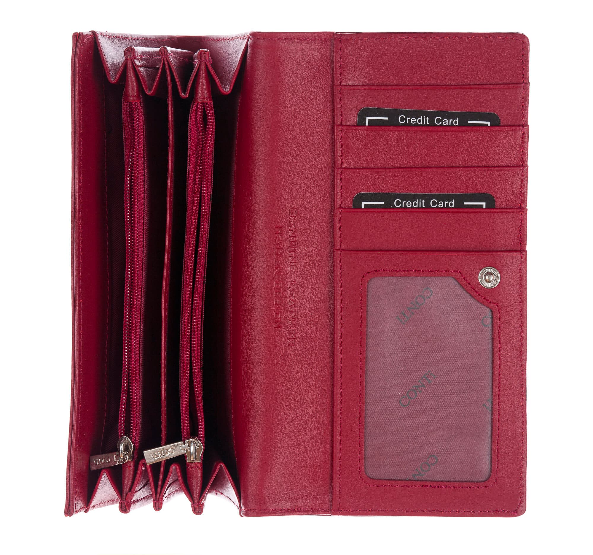 DAFNE : portafoglio donna pelle laccata, colore : ROSSO, Made in Italy