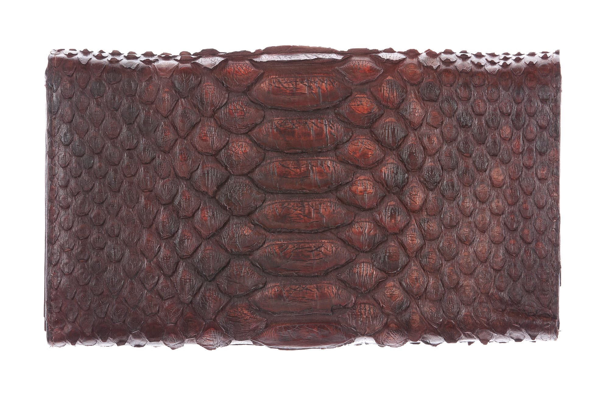Portafoglio donna in pelle di pitone GIACINTO, certificato CITES, colore MARRONE, SANTINI, MADE IN ITALY