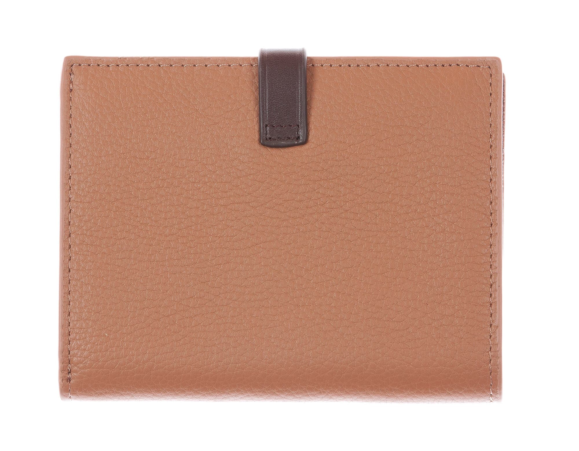 ABELIA MINI : portafoglio donna, pelle morbida, super sottile, colore : MARRONE / TESTA MORO, Made in Italy (Portafoglio)