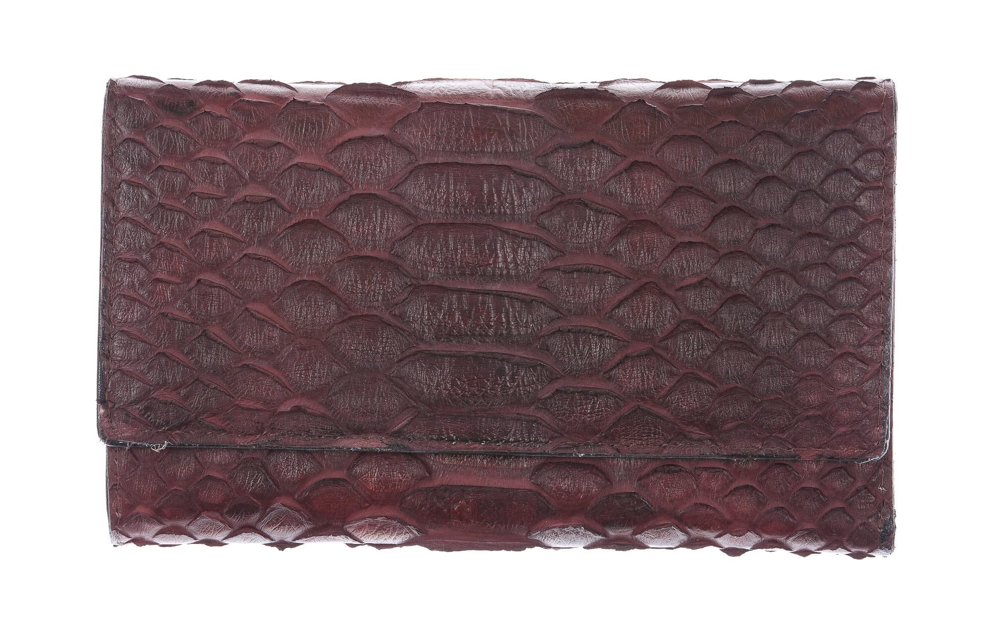 Portafoglio da donna in vera pelle di pitone GERBERA, CITES, colore TESTA MORO, SANTINI, Made in Italy