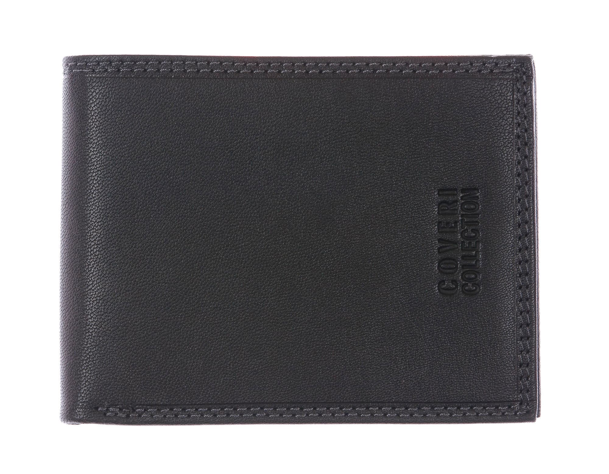 TOGO: portafoglio uomo in pelle morbida, colore: NERO, Made in Italy