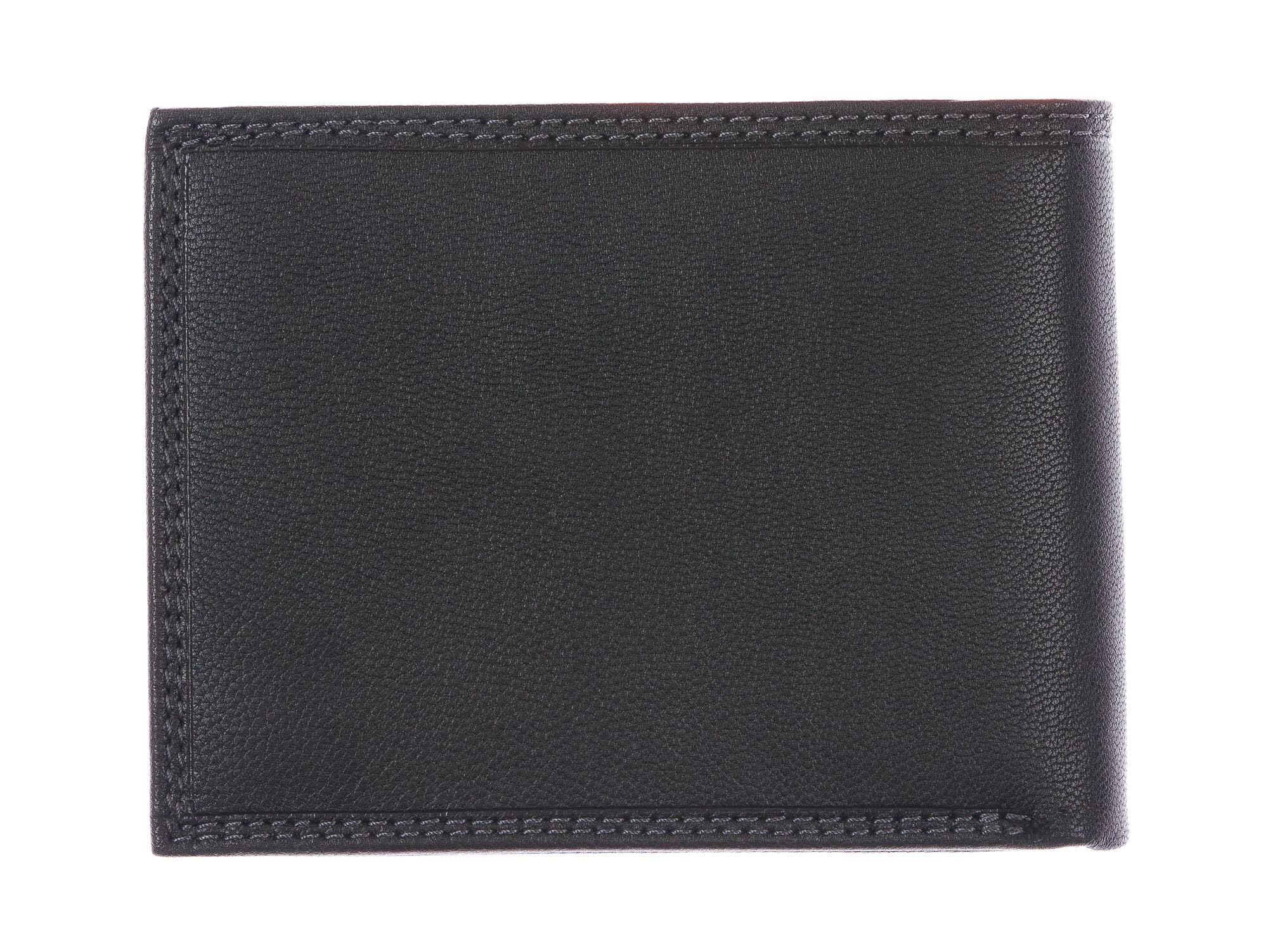 TOGO: portafoglio uomo in pelle morbida, colore: NERO, Made in Italy