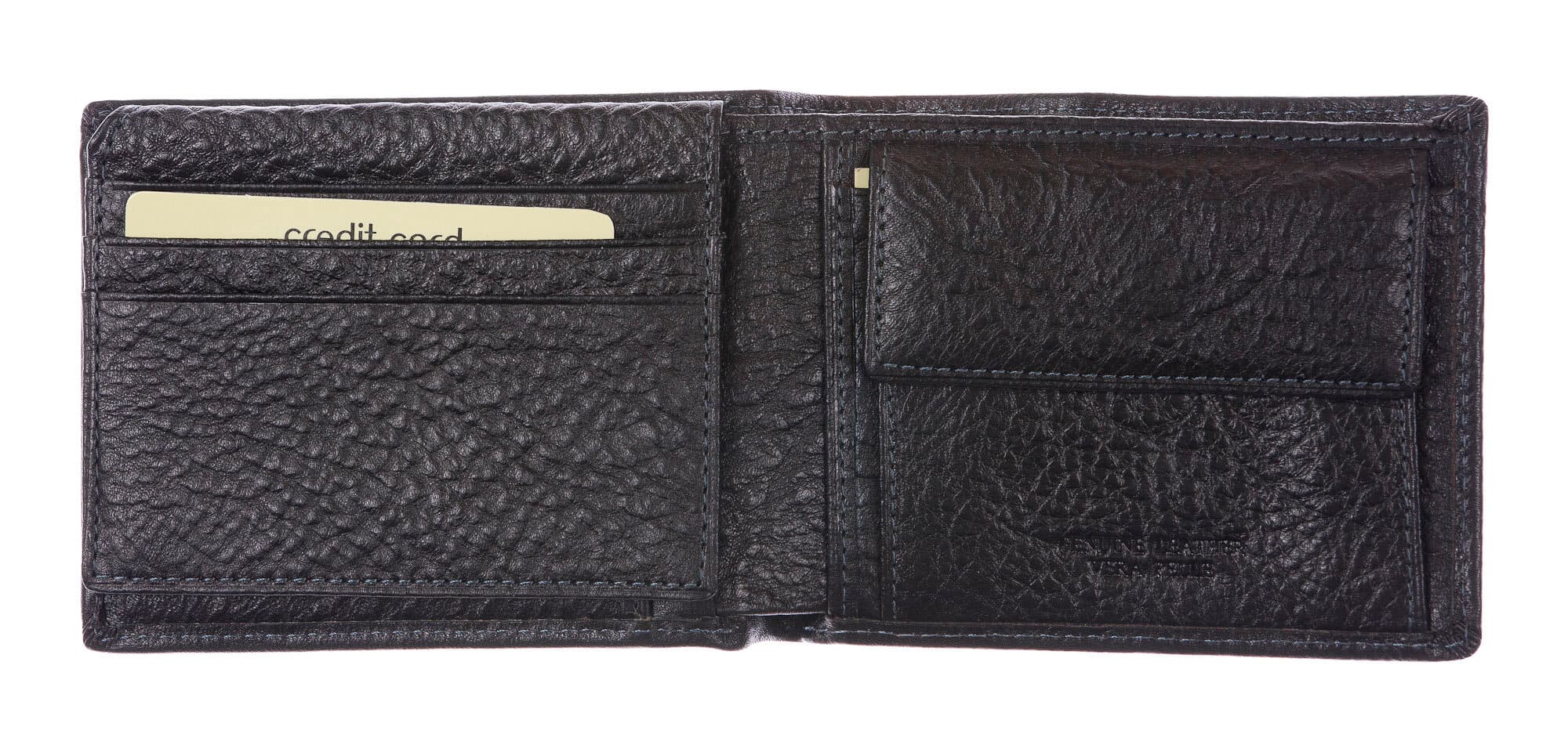 TALLINN SMALL: portafoglio uomo in pelle morbida, colore: NERO, Made in Italy