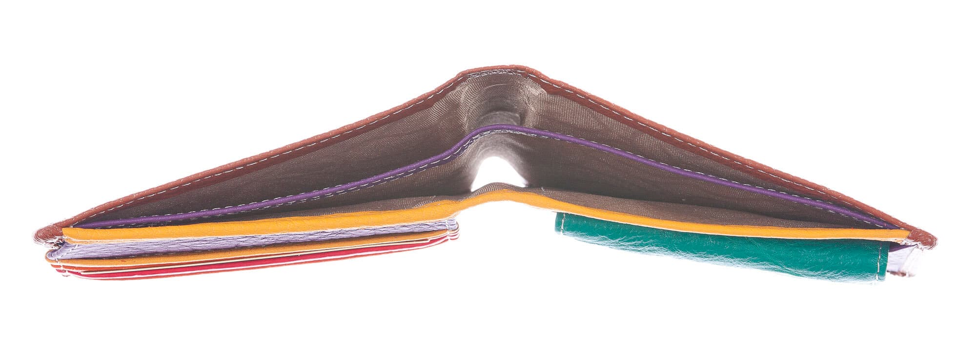 SLOVACCHIA MINI: portafoglio uomo, medio-piccolo, colore: MARRONE / MULTICOLOR, Made in Italy (Portafoglio